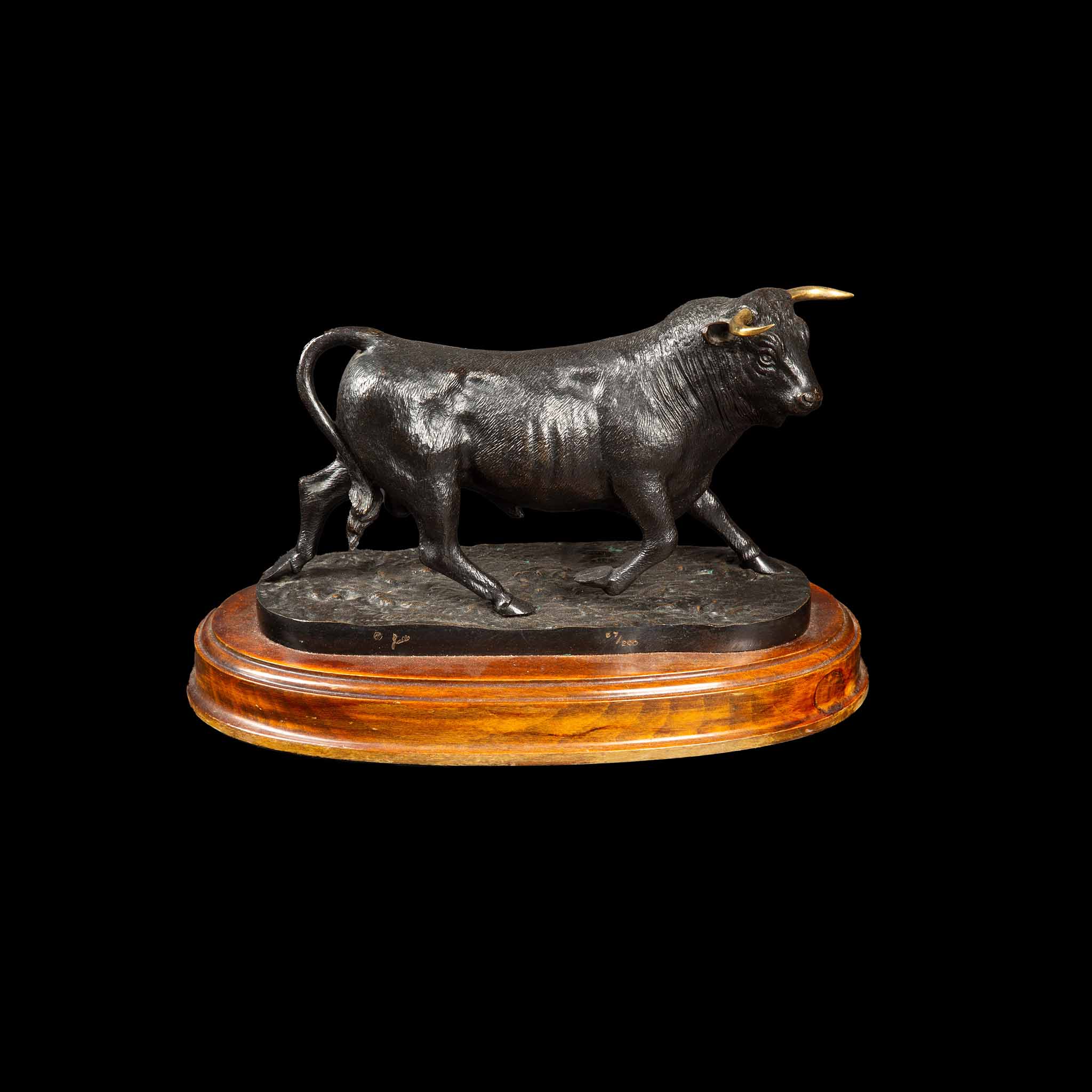 Early 20th Century of a Bull with Gilt Horns