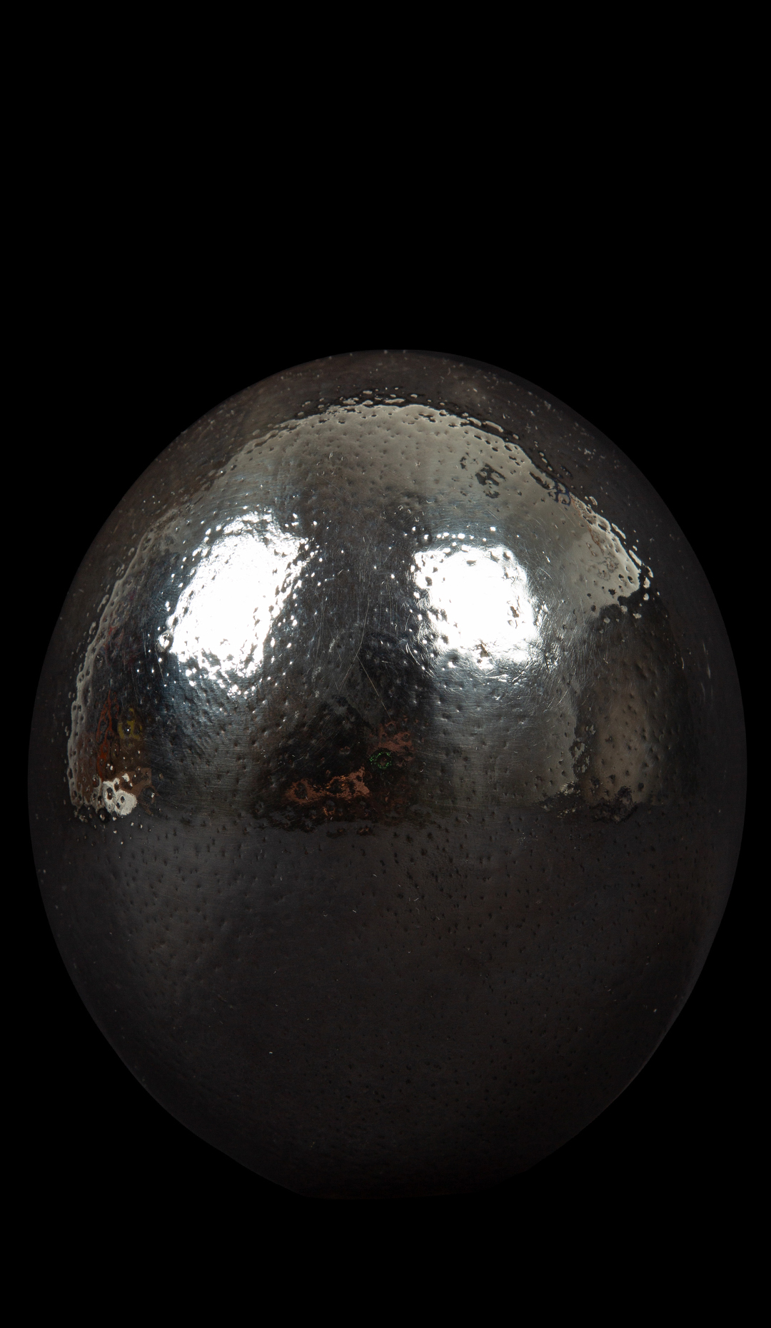 Fully Silvered Ostrich Egg
