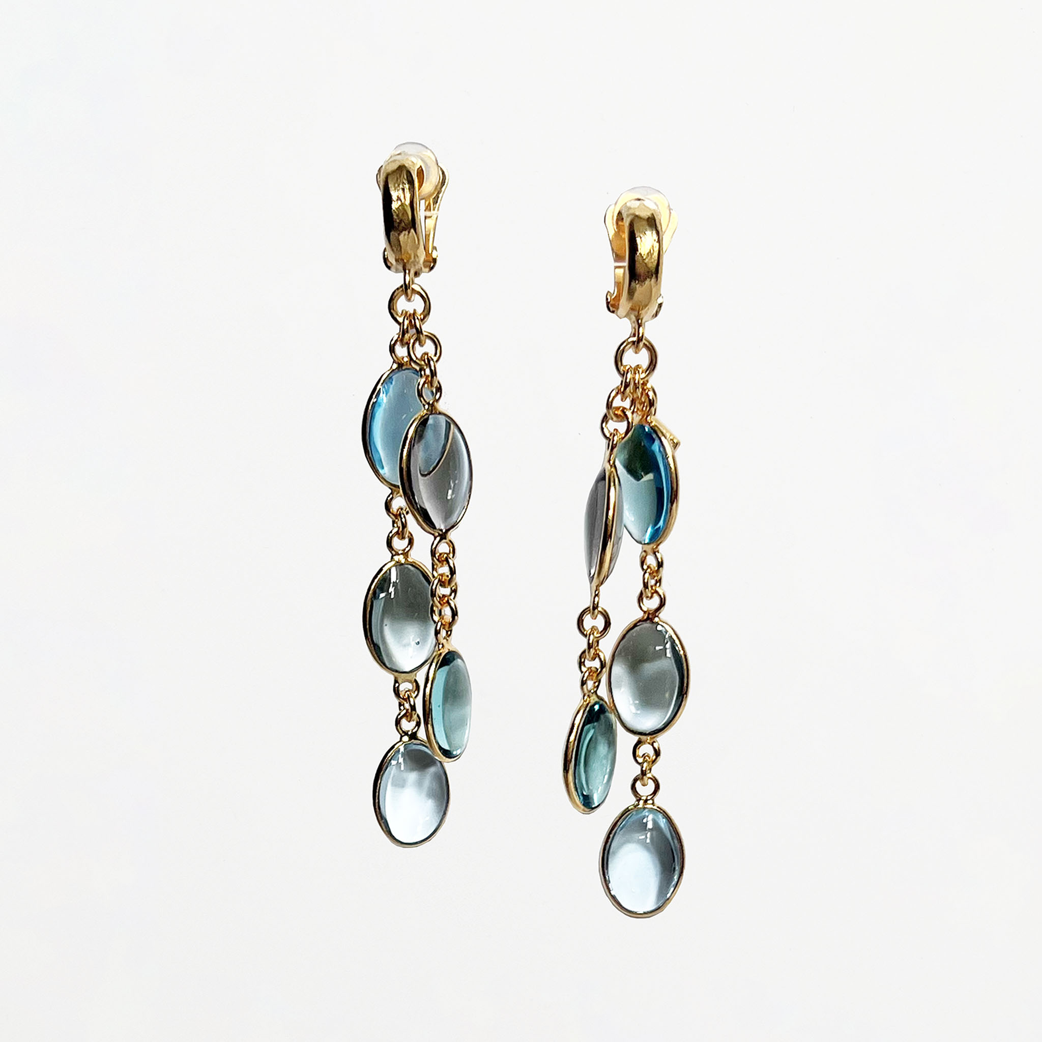 Mini Pebble River Clip Earrings, Moon Creel and Gow