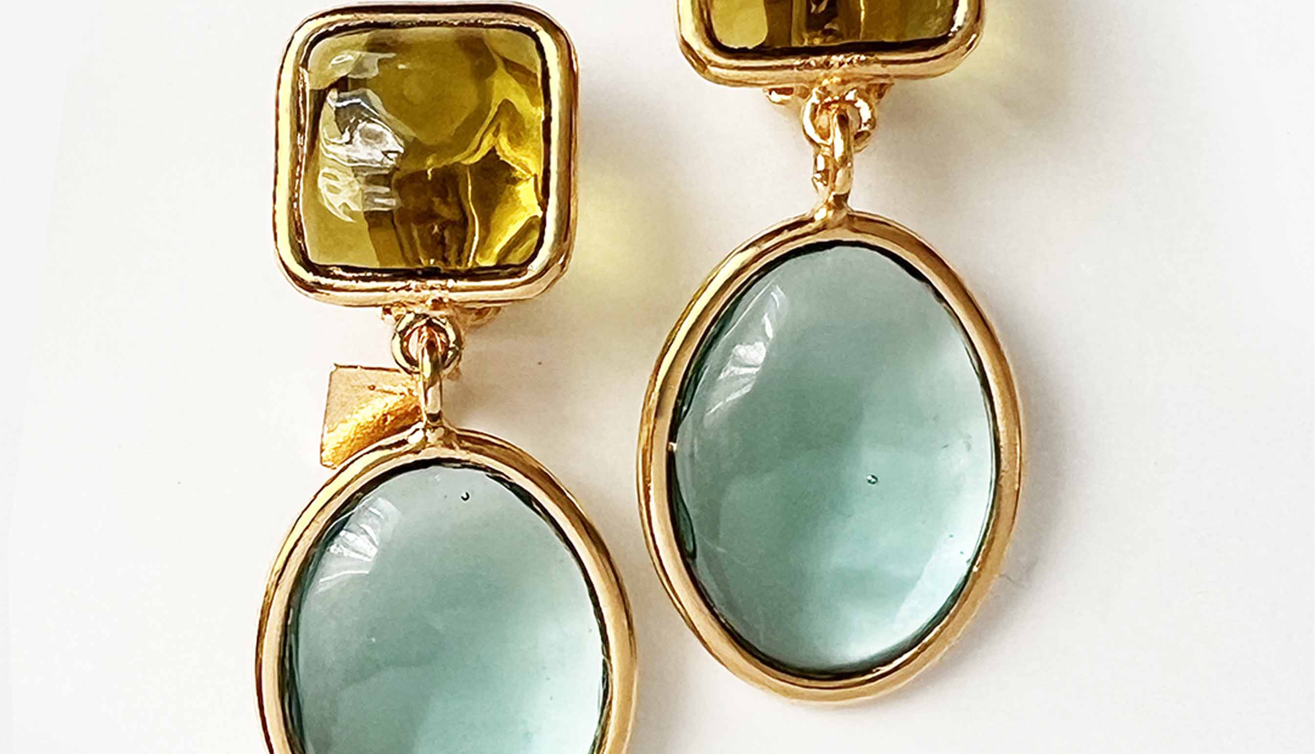 Baroque Clip Pebble Earrings