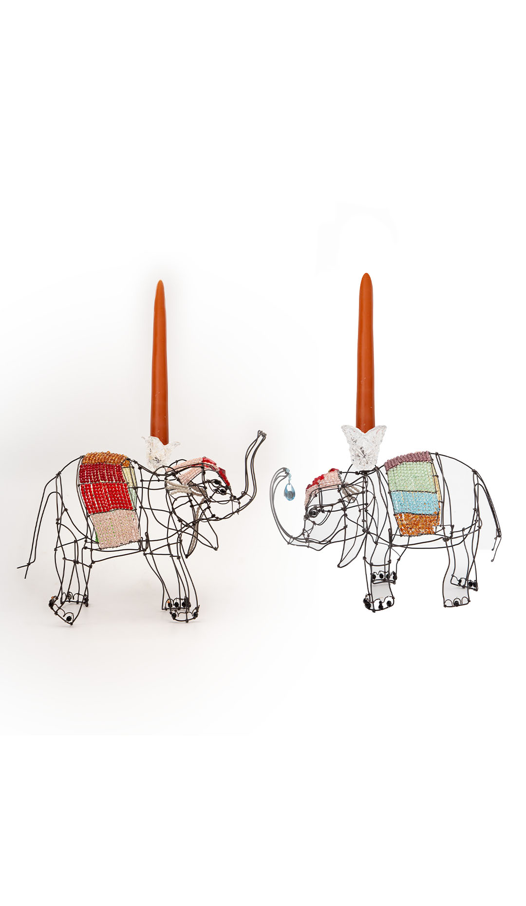Elephant Candlestick Pair by Marie Christophe