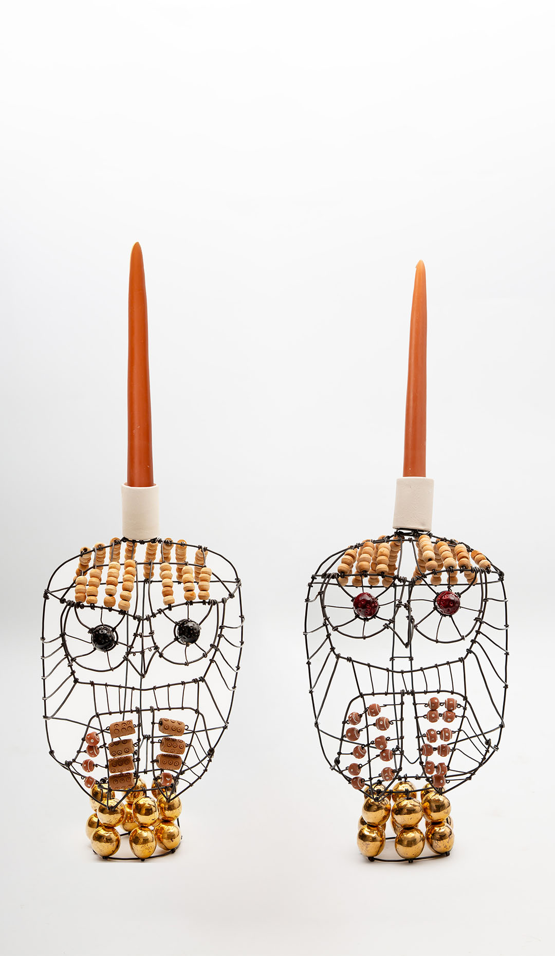 Owl Candlestick Pair by Marie Christophe