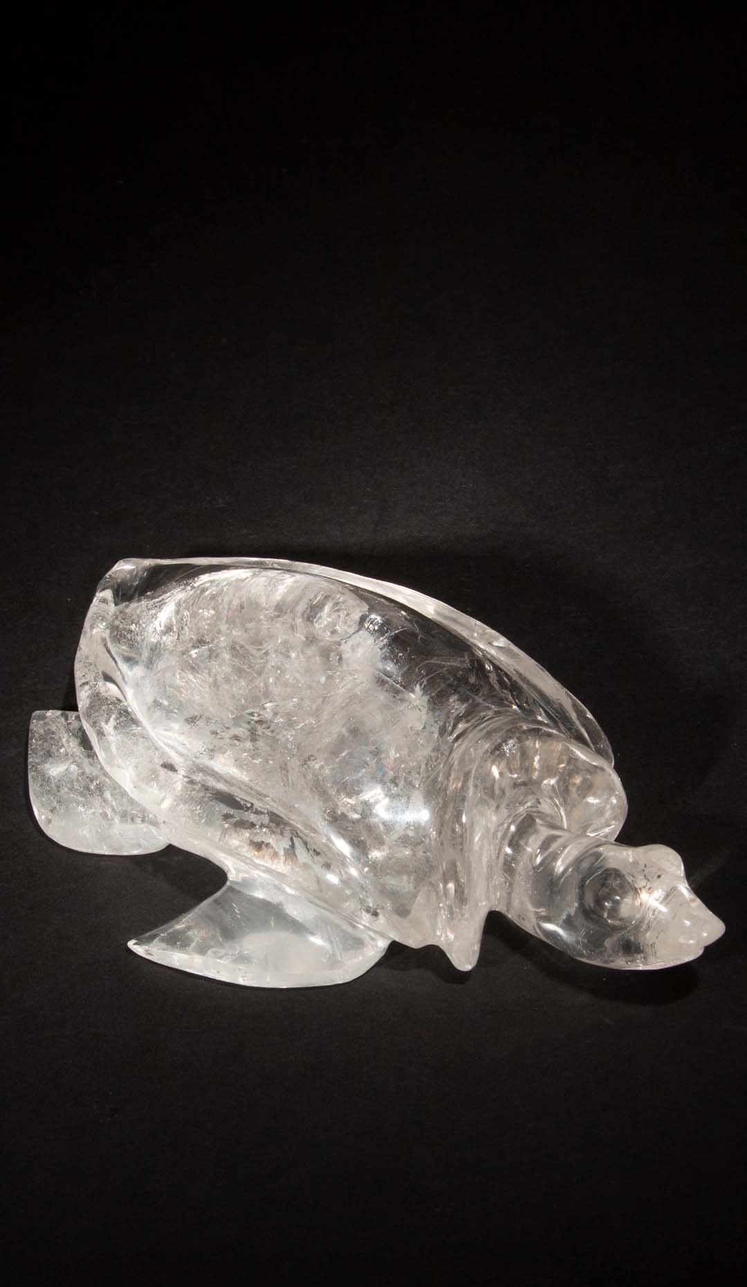 Rock Crystal Turtle, 8.5″