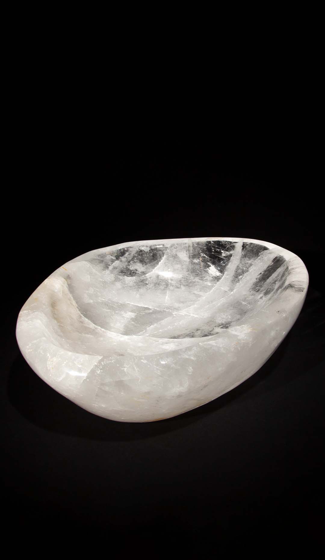 Large Rock Crystal Bowl, 10.5″
