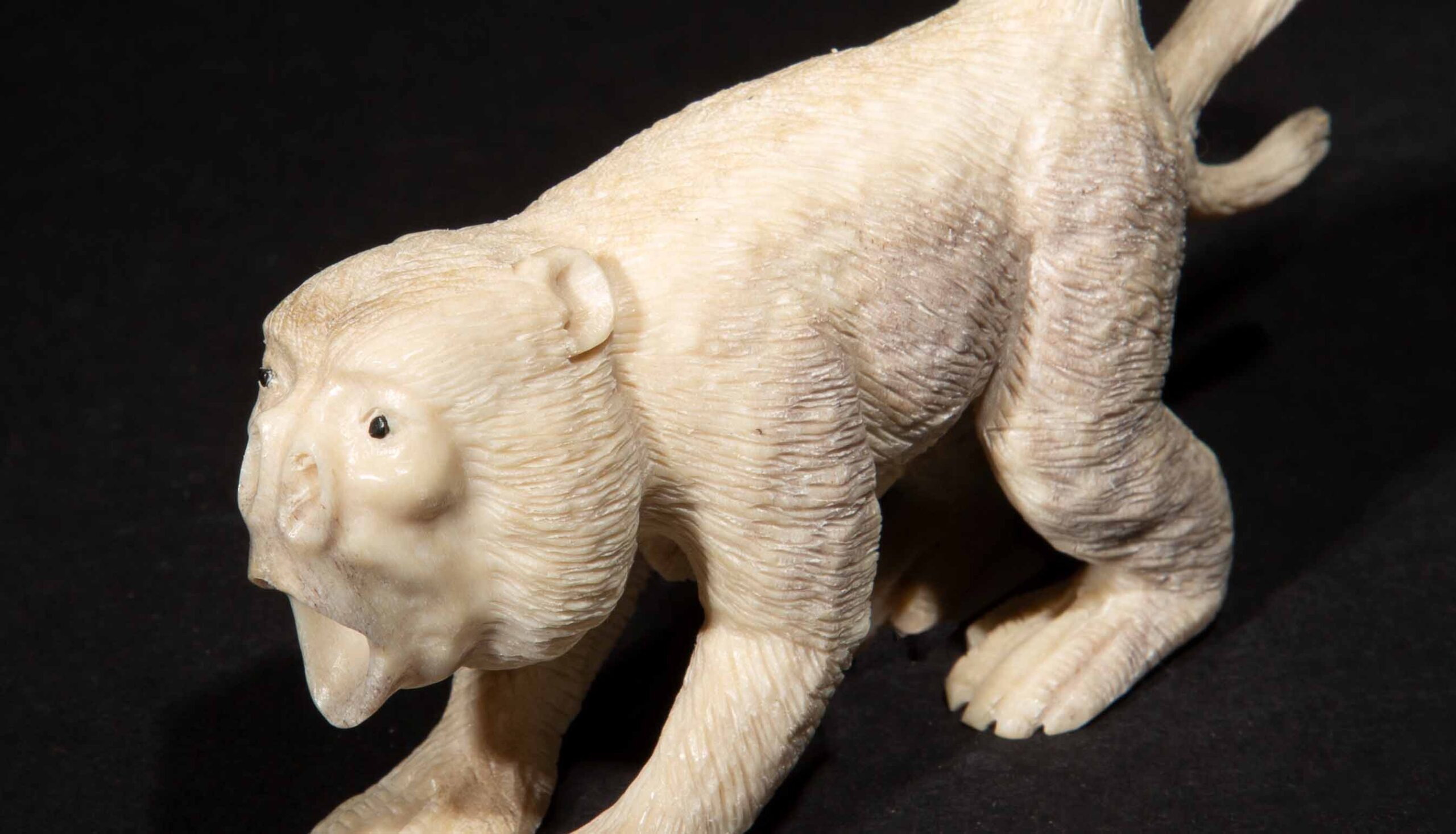 Hand Carved Moose Antler Howler Monkey