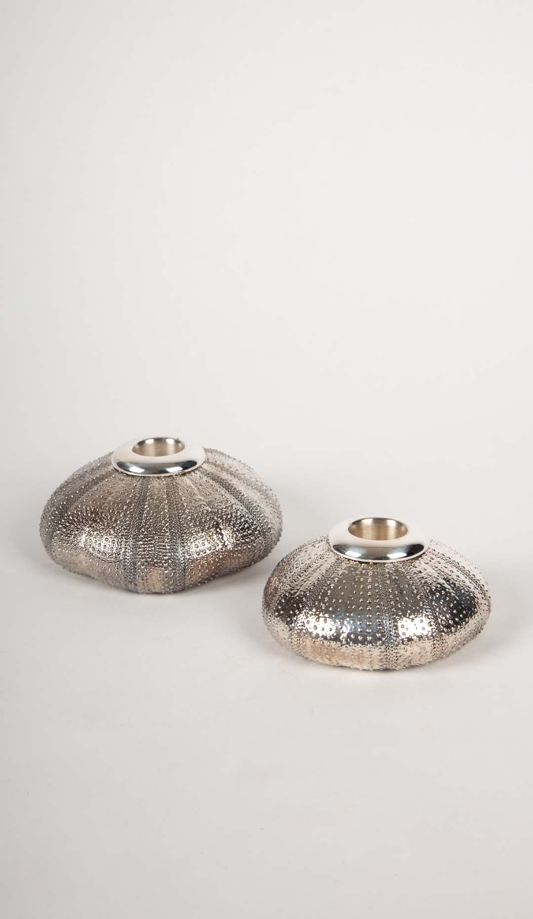 Silvered Urchin Candle Holder by Creel and Gow