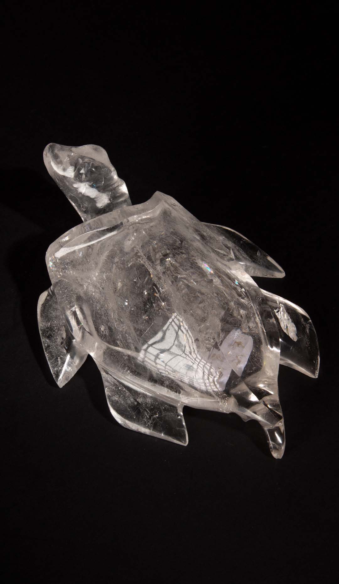 Carved Rock Crystal Sea Turtle