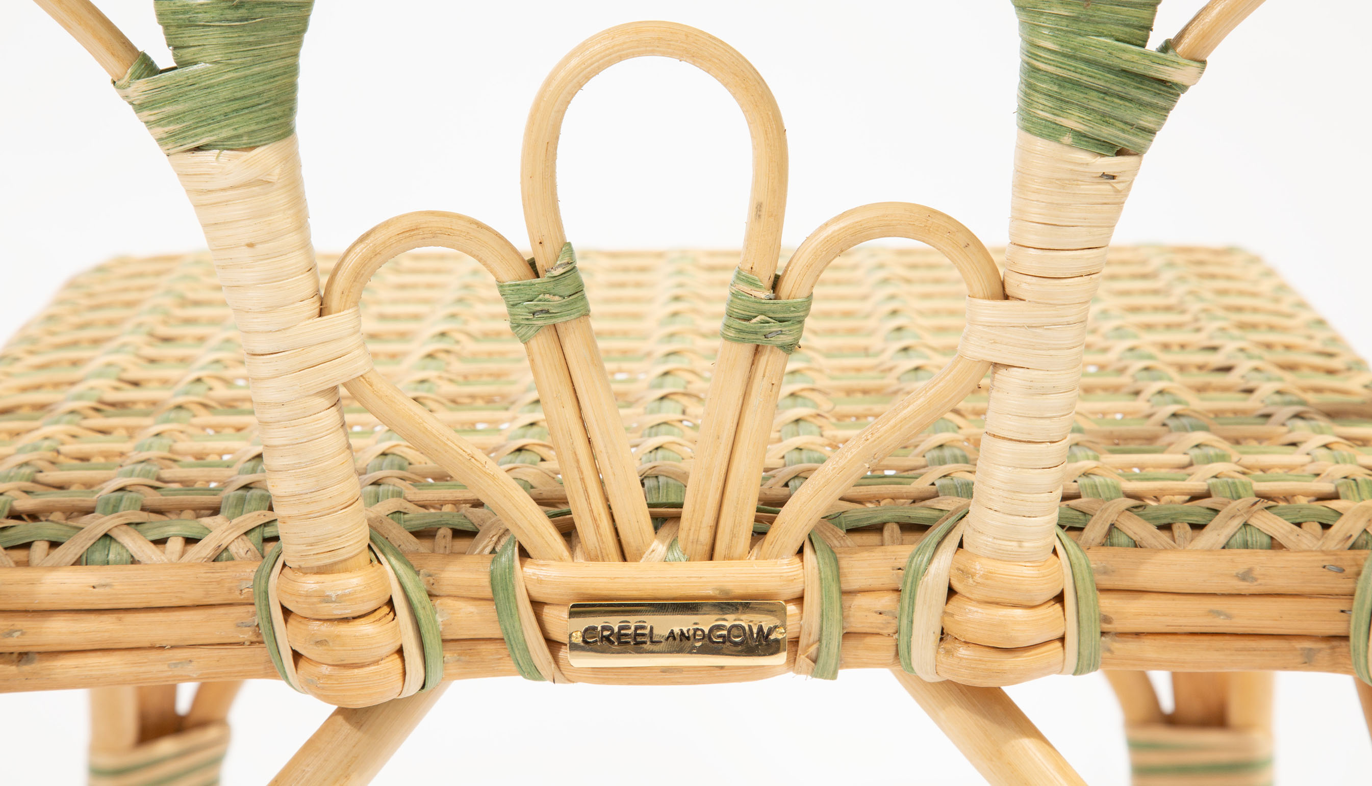 Sage Daisy Rattan Chair by Creel and Gow
