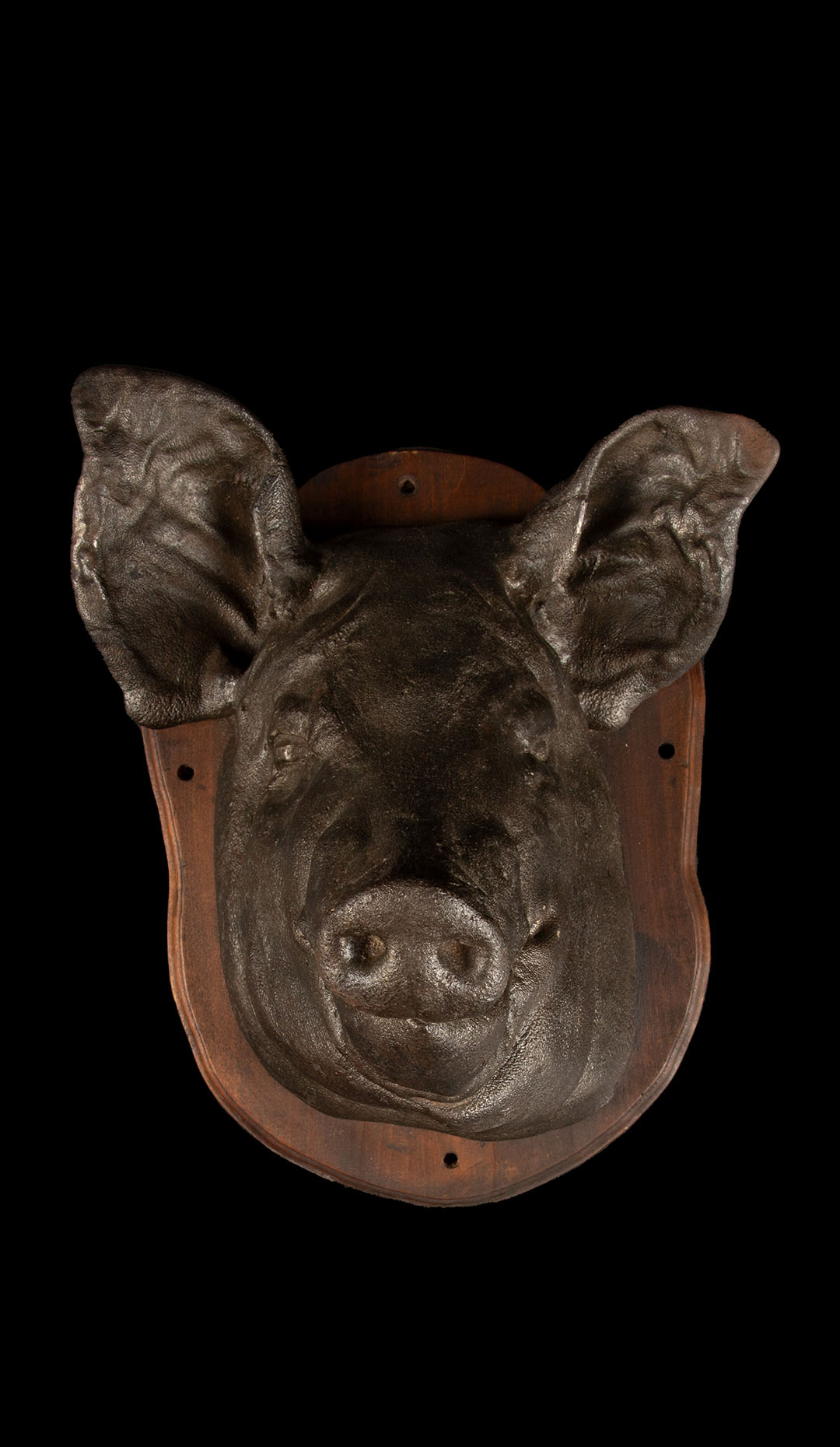 Rustic Cast Iron Pig Head Trade Sign