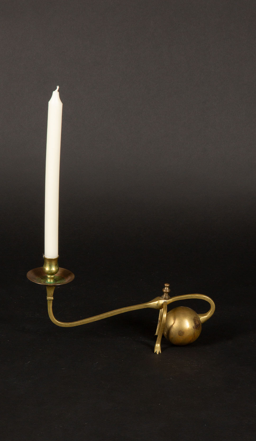 Brass Cannon Counterweight Candlestick