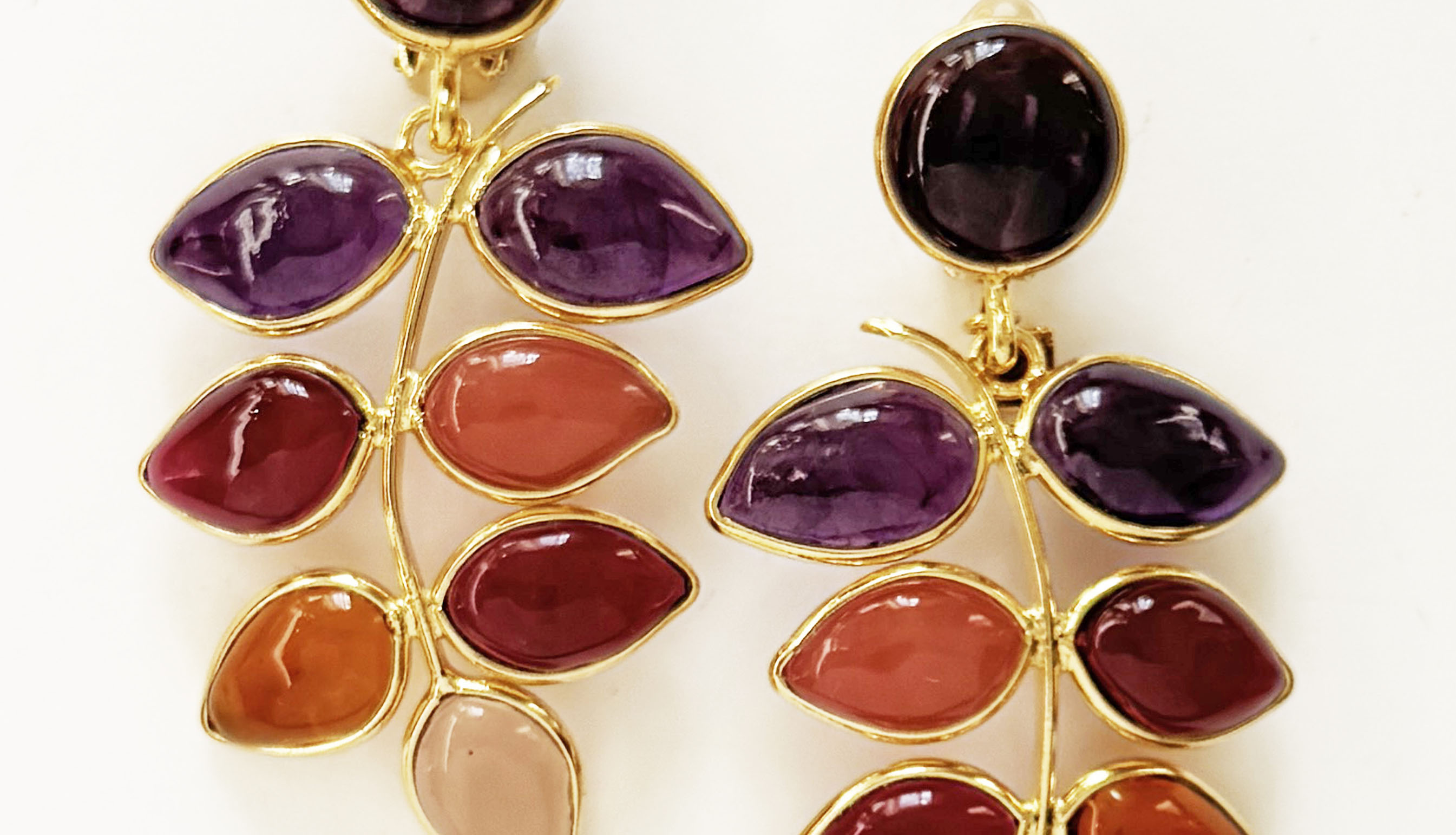 Lou lou De La Falaise Ombre Leaf Clip Earrings