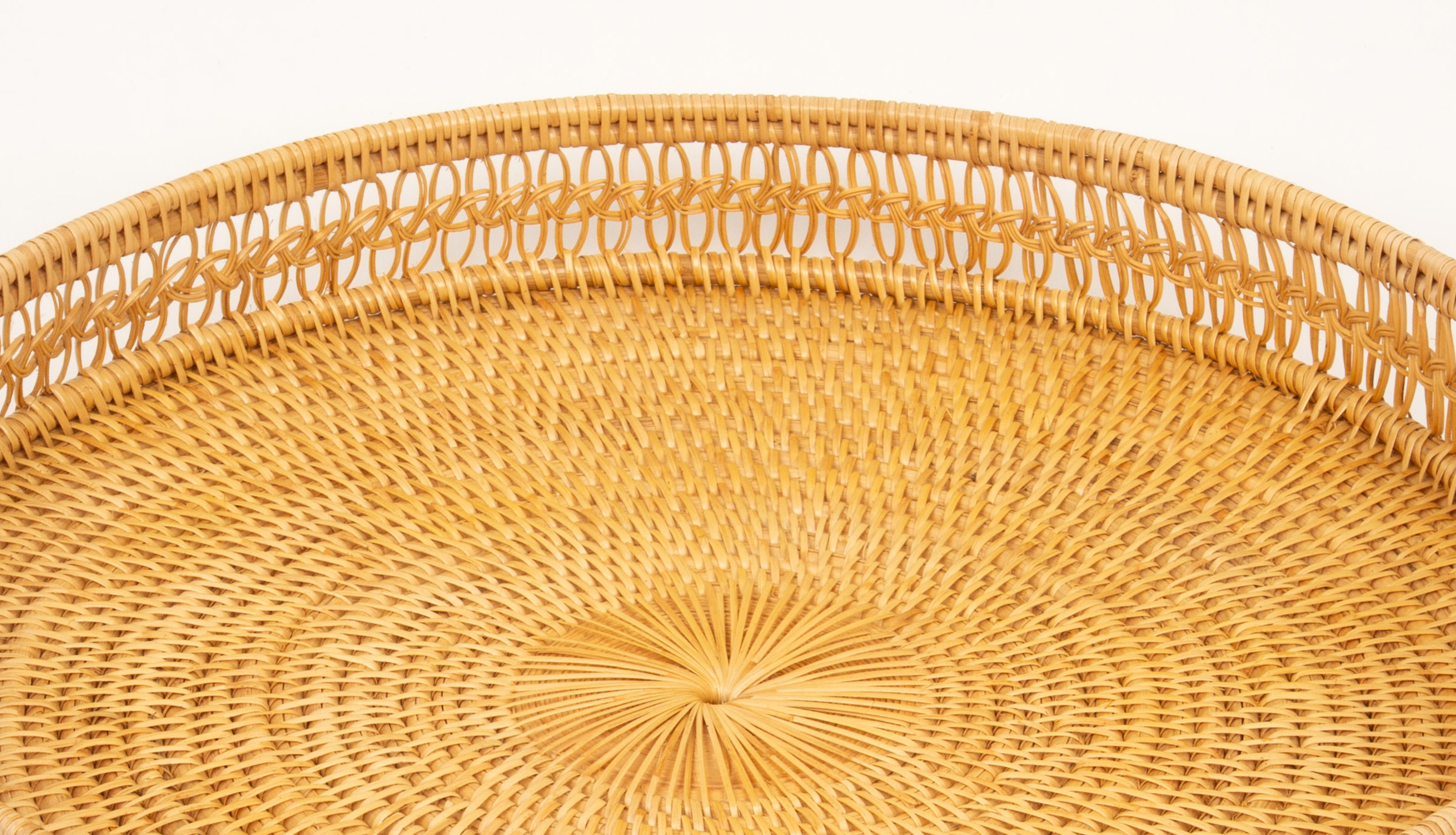 Rattan Knotted Round Tray
