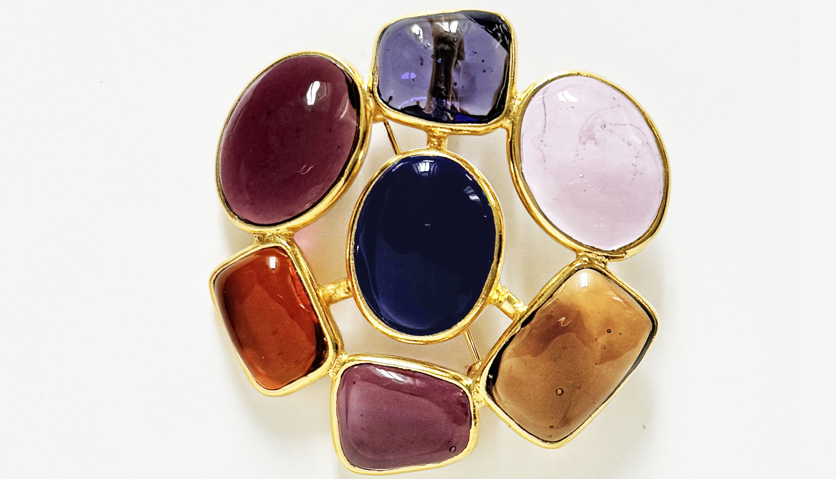 Loulou De La Falaise Brooch, Multicolor