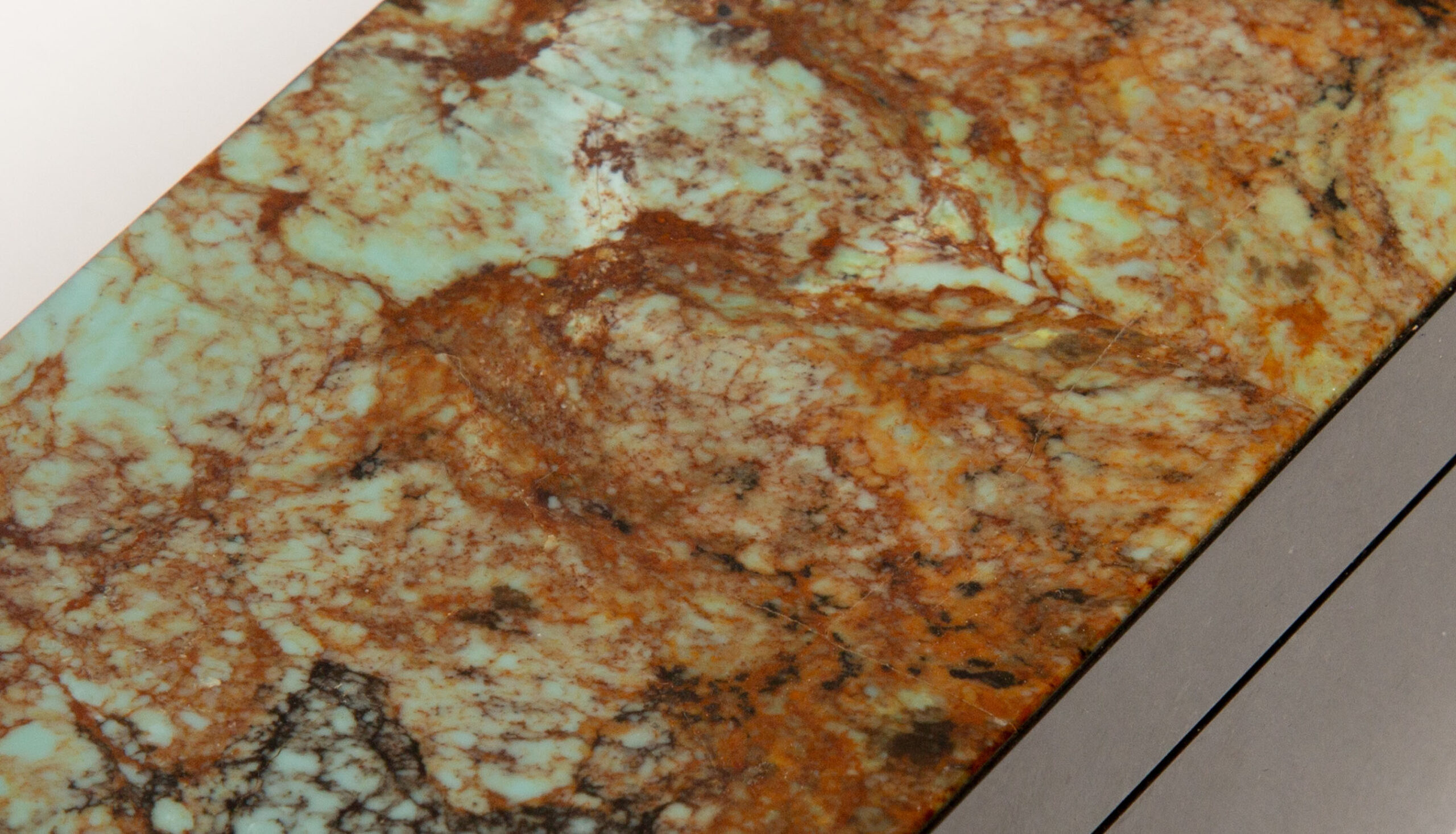 Handcrafted Chrysocolla & Black Onyx Hinged Keepsake Box