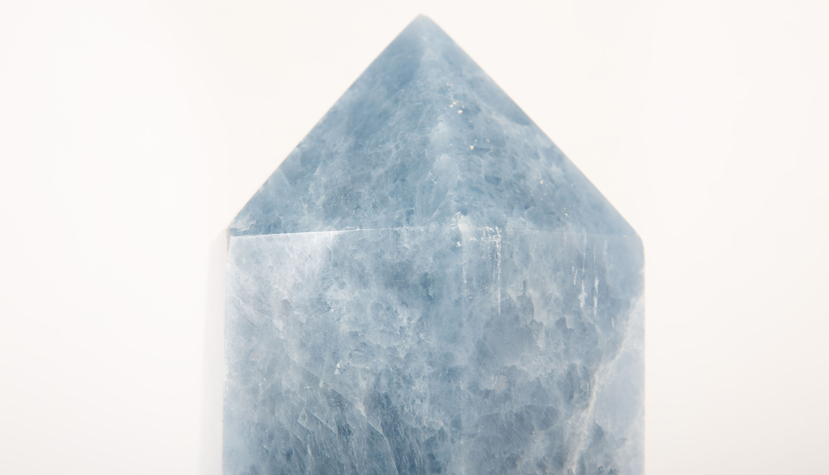 Blue Calcite Point, 13.5