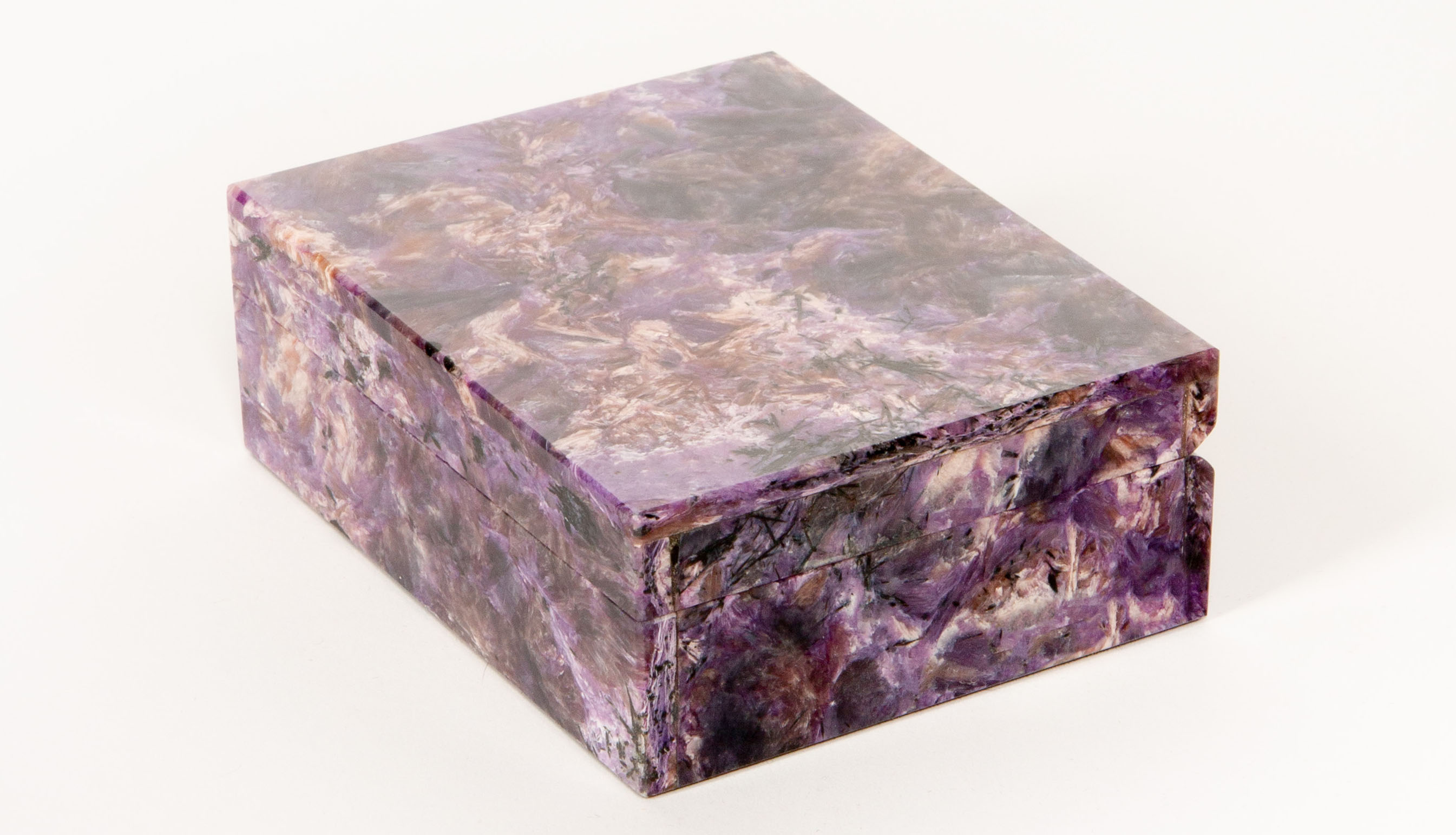 Mystic Elegance: Siberian Charoite Keepsake Box