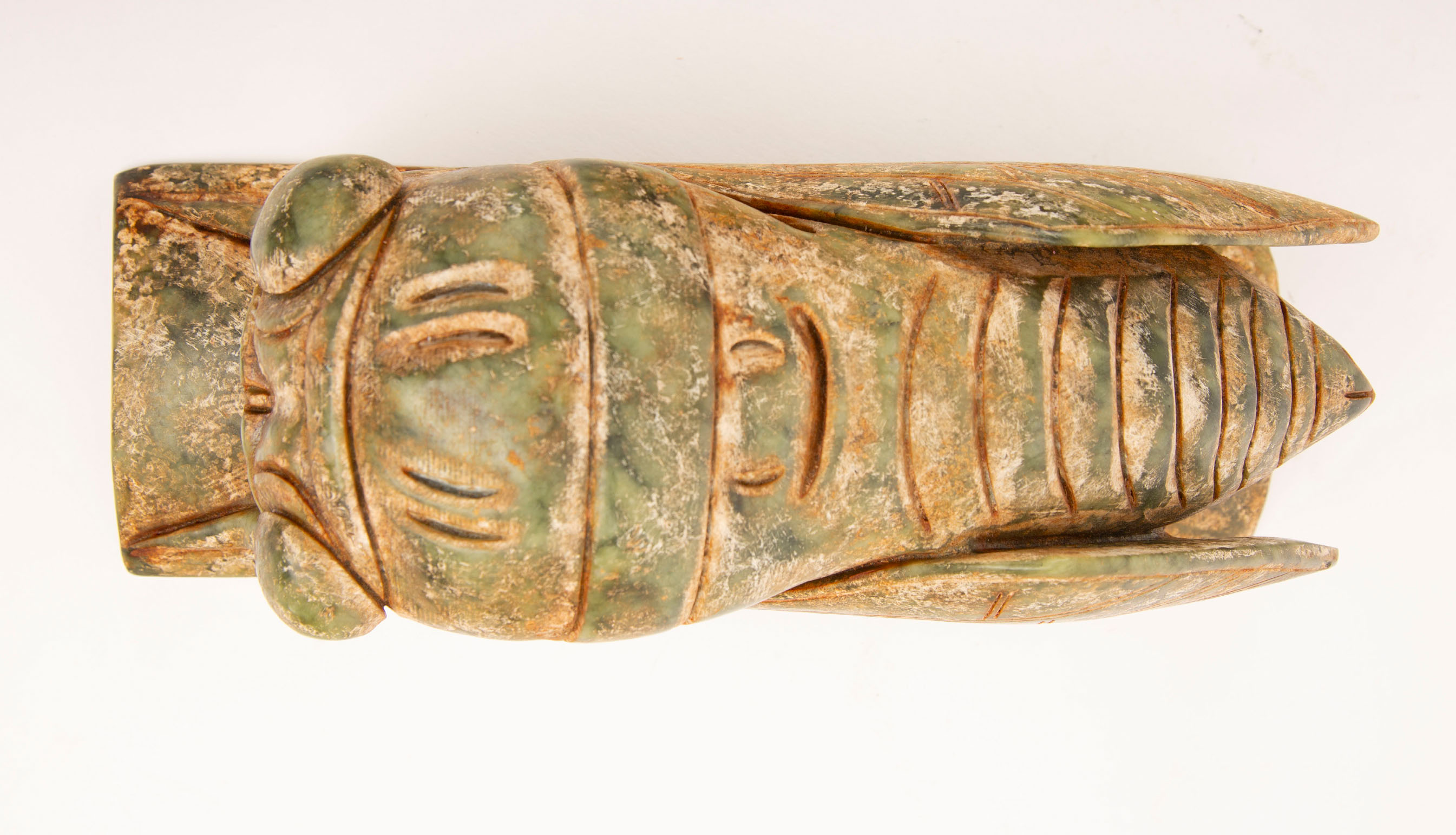 Symbol of Rebirth: Carved Jade Cicada Talisman