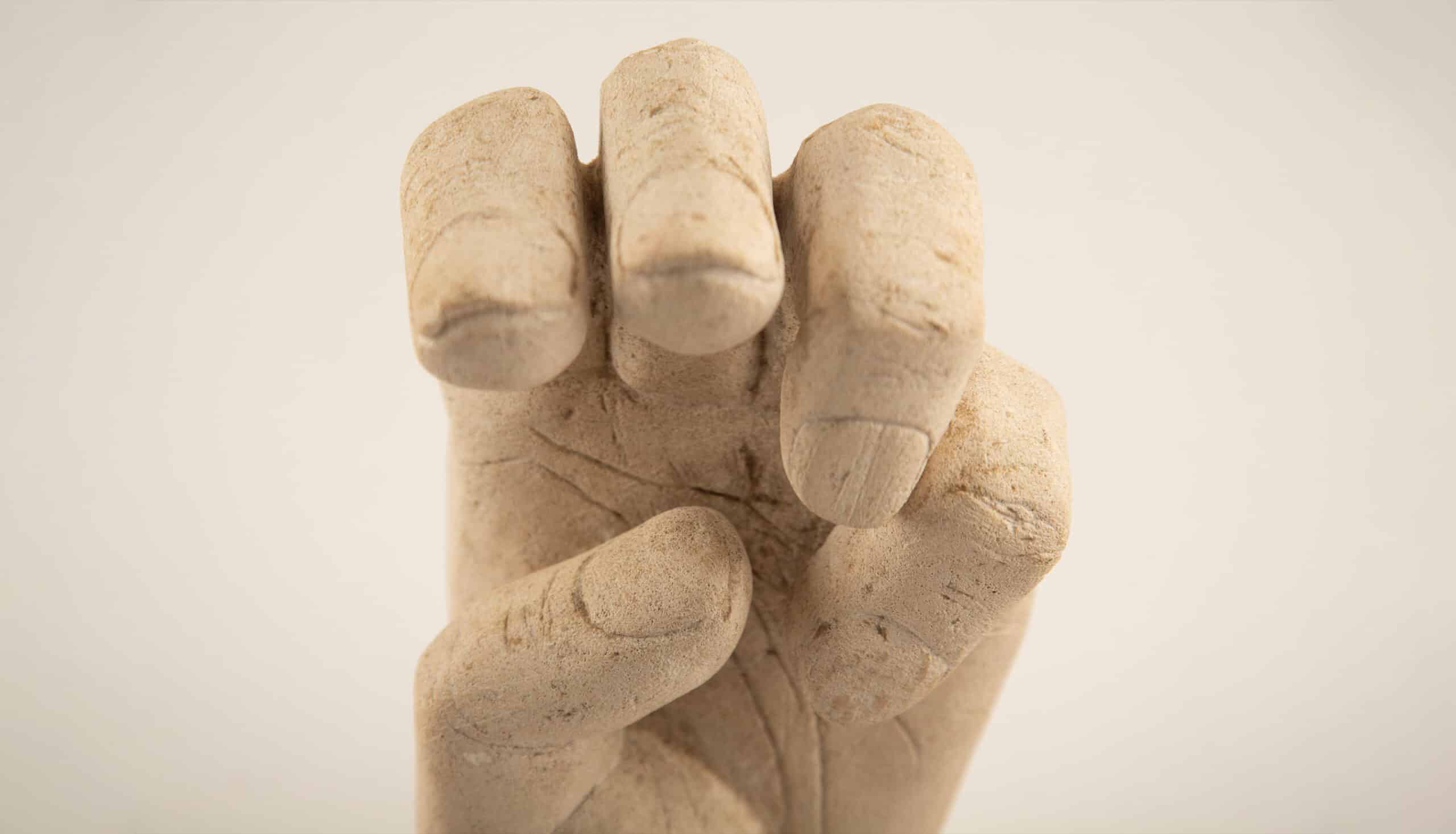 20th Century Stone Carving of a Hand