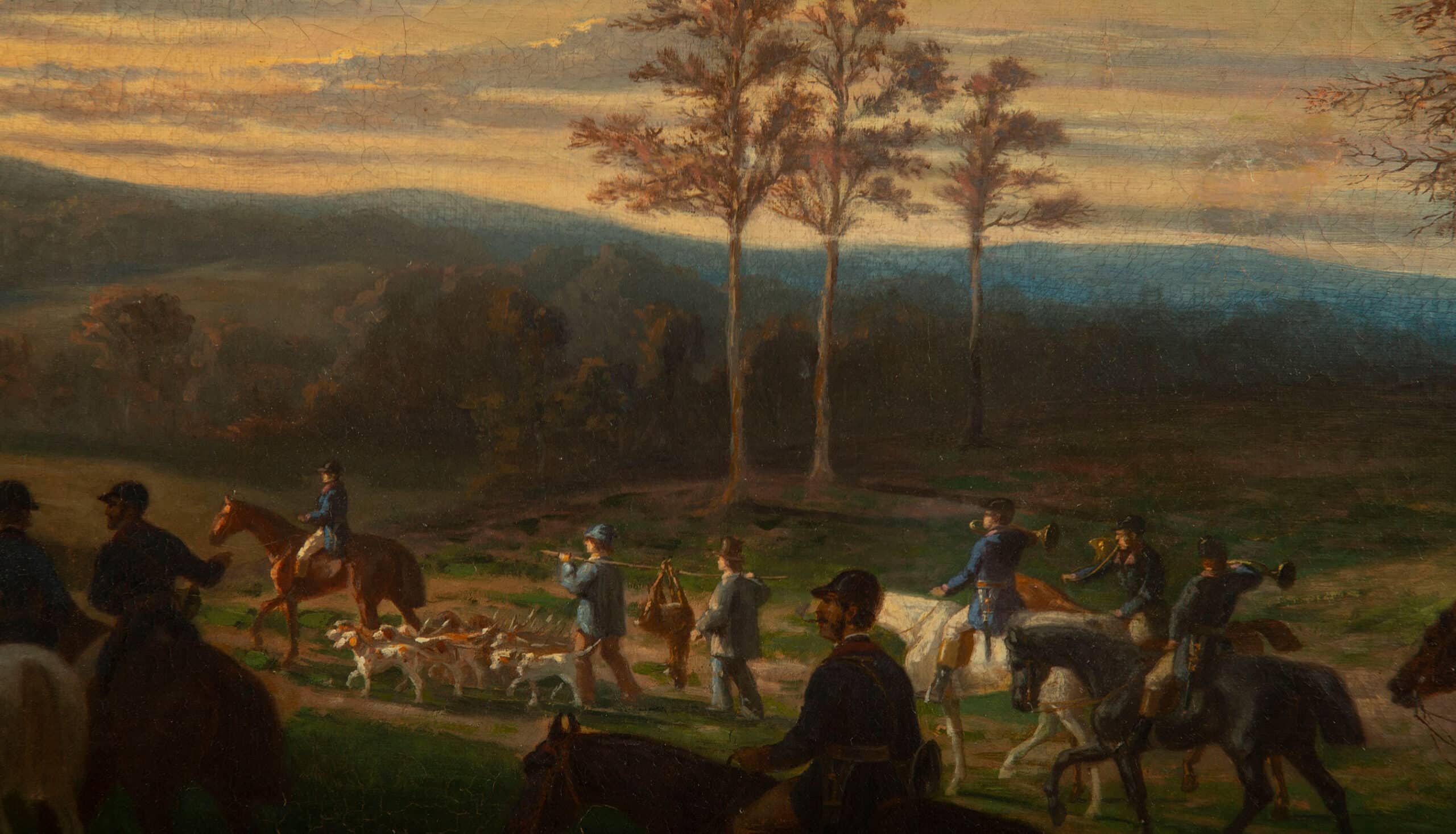 19th Century Equestrian Hunting Scene by Léopold von Besenval
