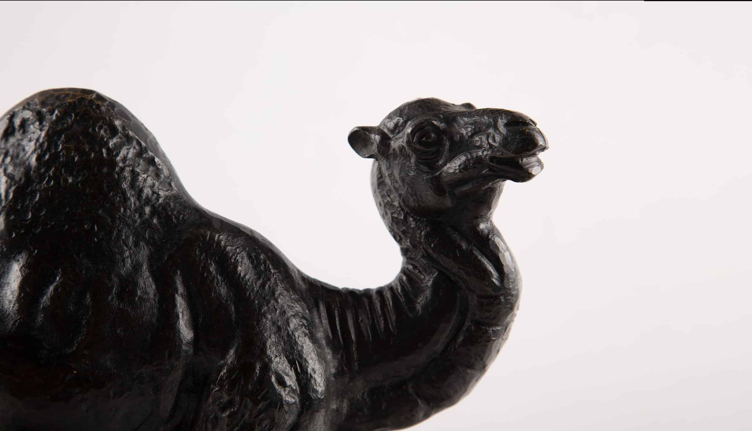 19th Century French Patinated Bronze Dromedary Camel Sculpture