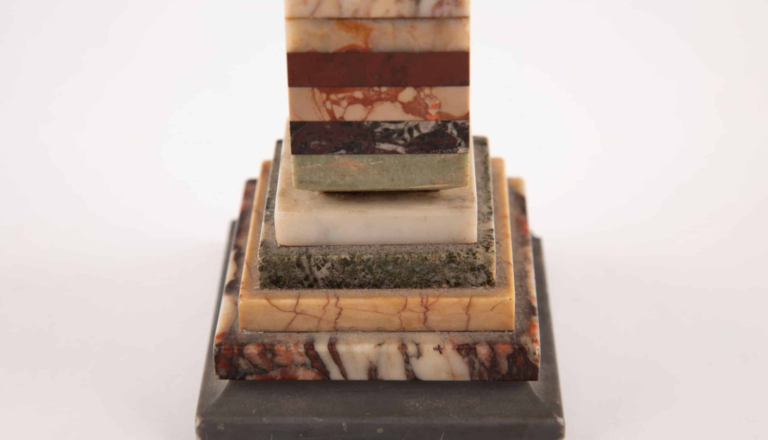 The Traveler’s Monument – Marble and Onyx Grand Tour Obelisk, 19th Century