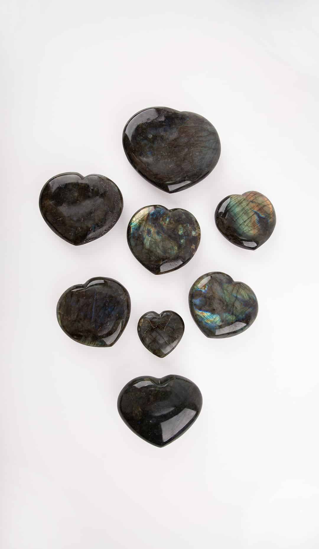 Labradorite Hearts