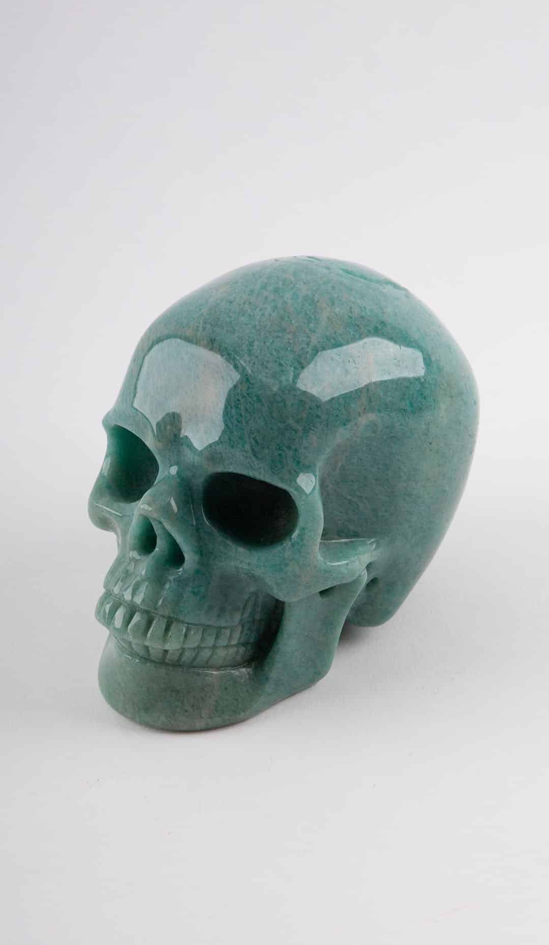 Green Calcite Skull, 4