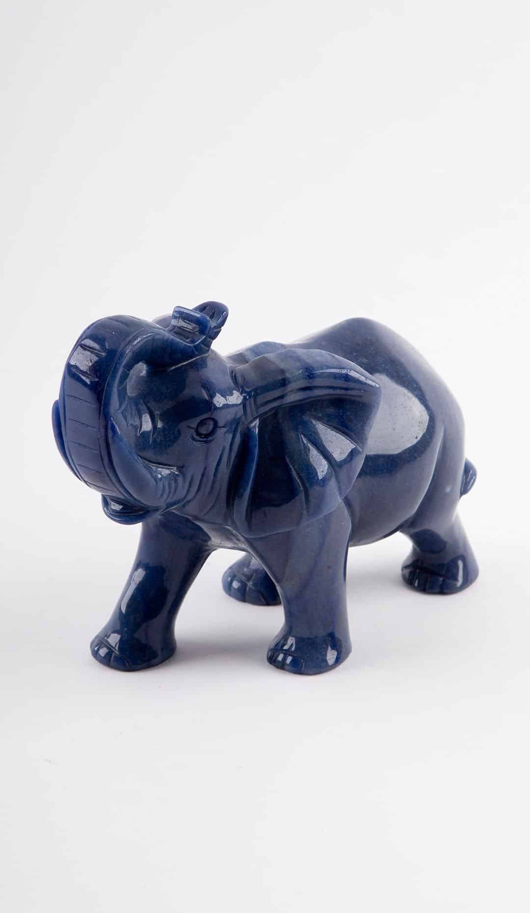 Blue Calcite Elephant, 5