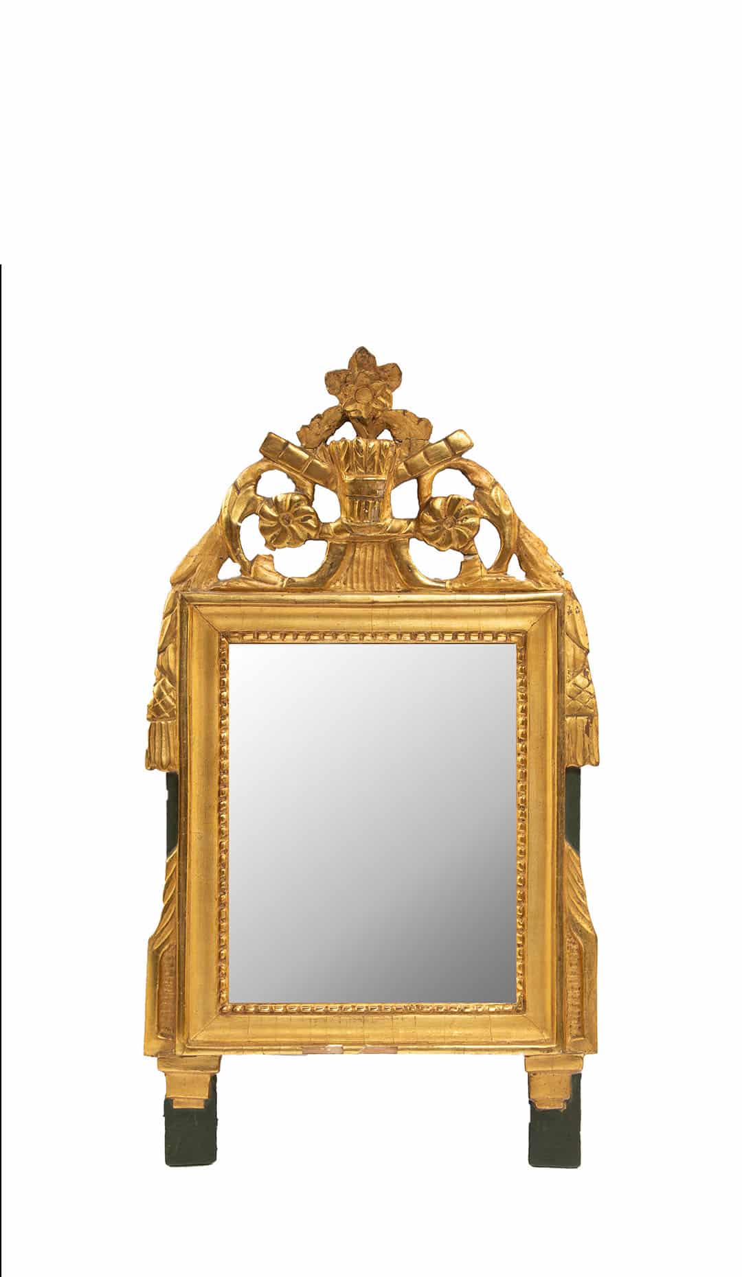 Timeless Reflections: 19th Century Neoclassical Giltwood Mirror