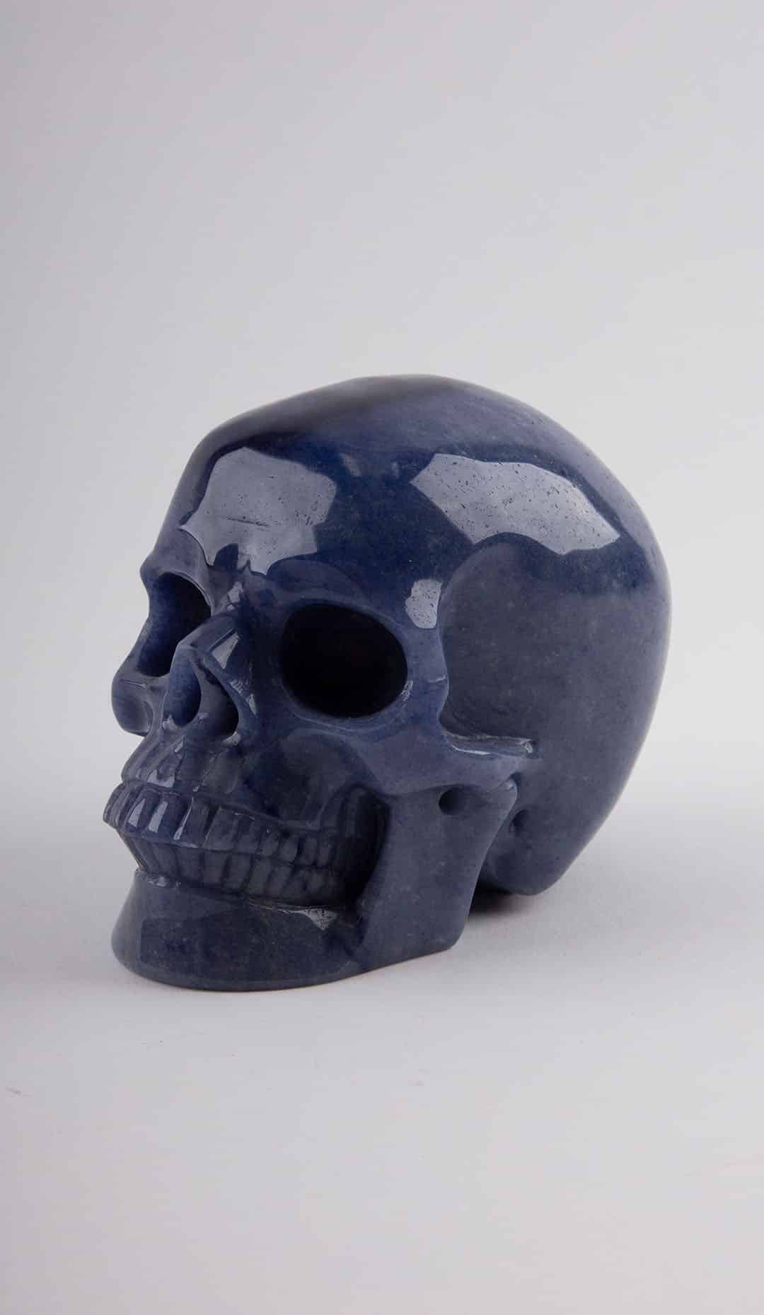 Blue Calcite Skull, 4