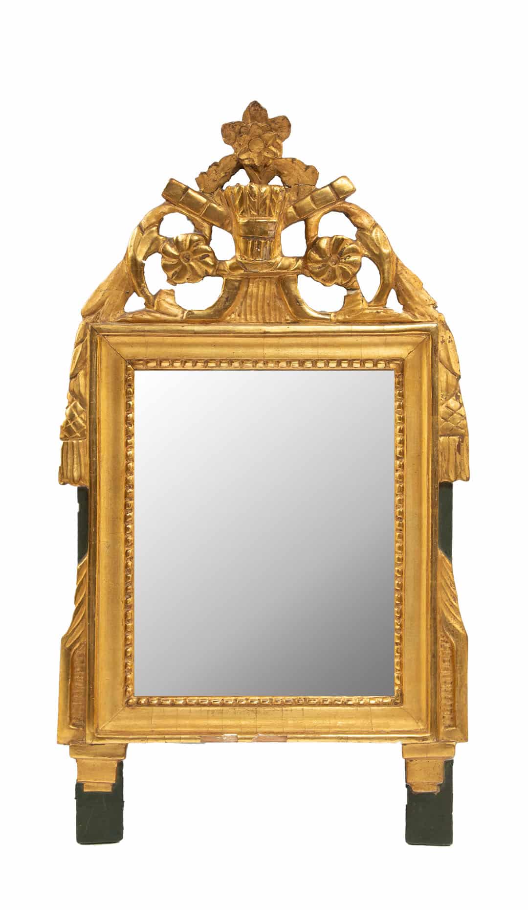 Timeless Reflections: 19th Century Neoclassical Giltwood Mirror