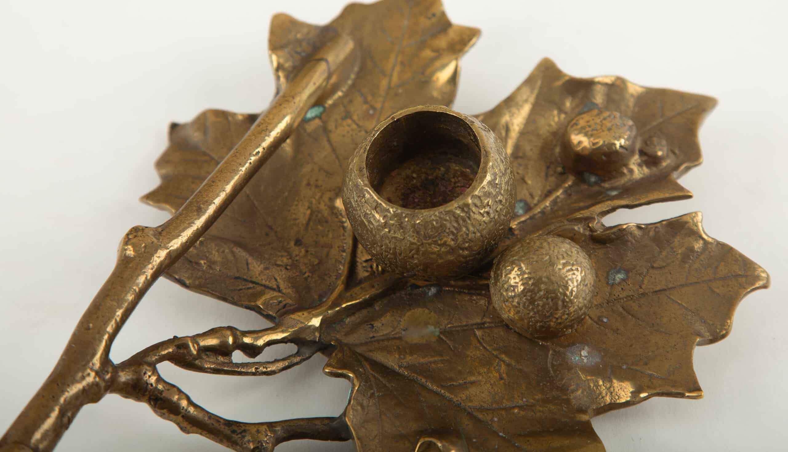 Brass Maple Leaf Candleholder