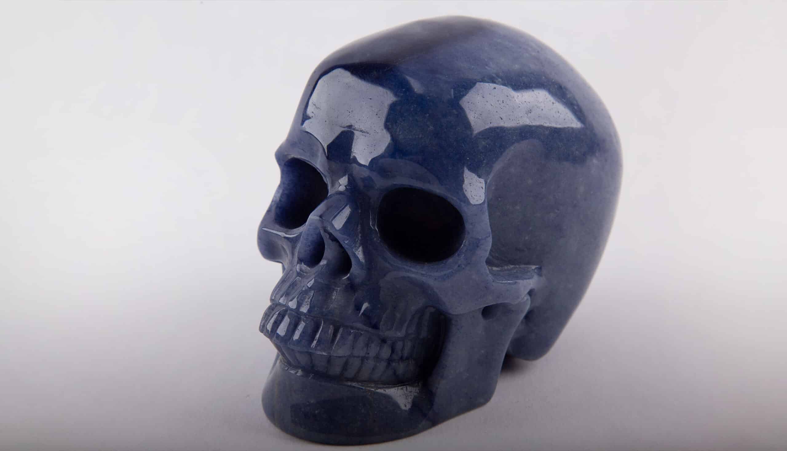 Blue Calcite Skull, 4
