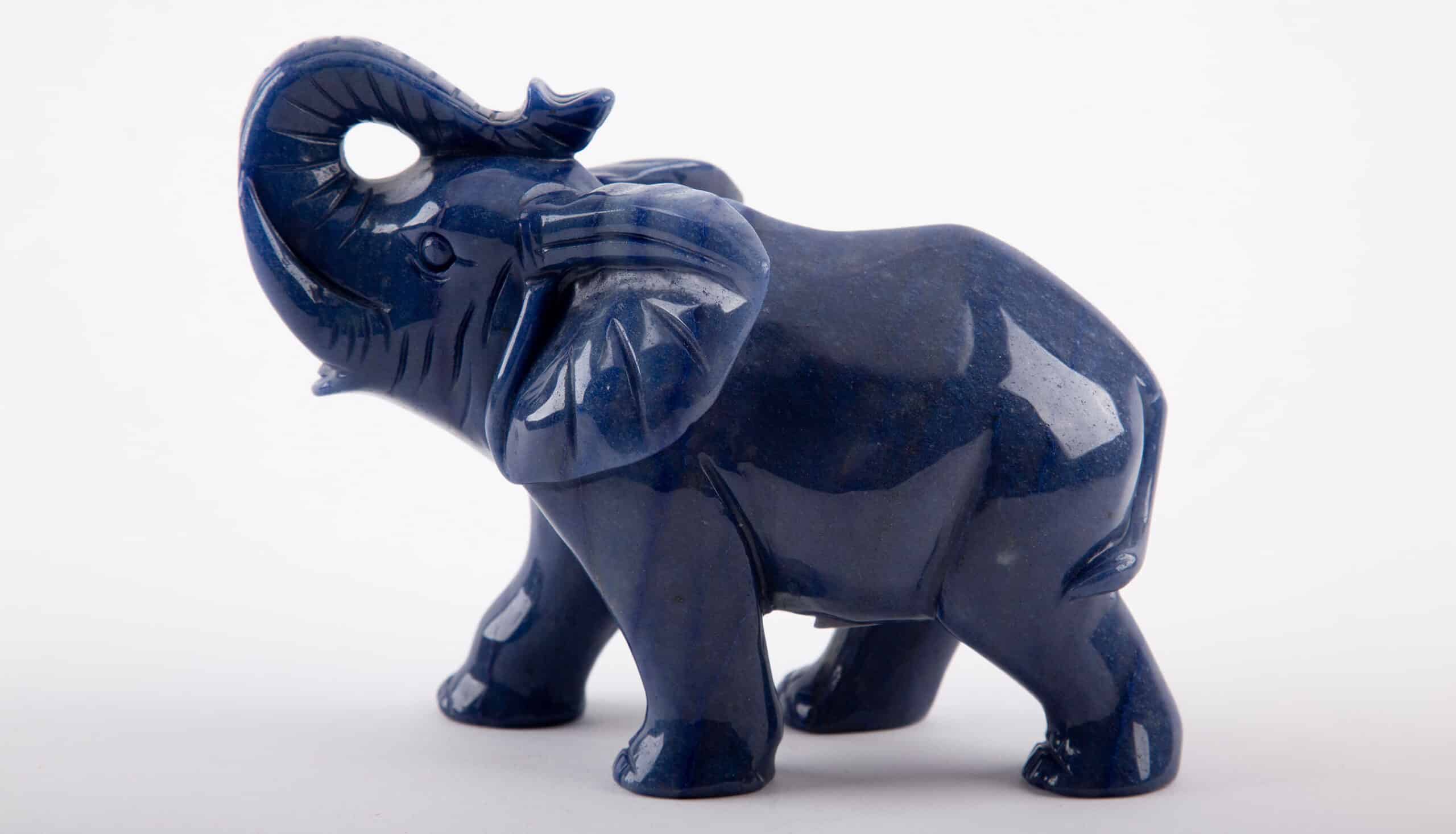 Blue Calcite Elephant, 5
