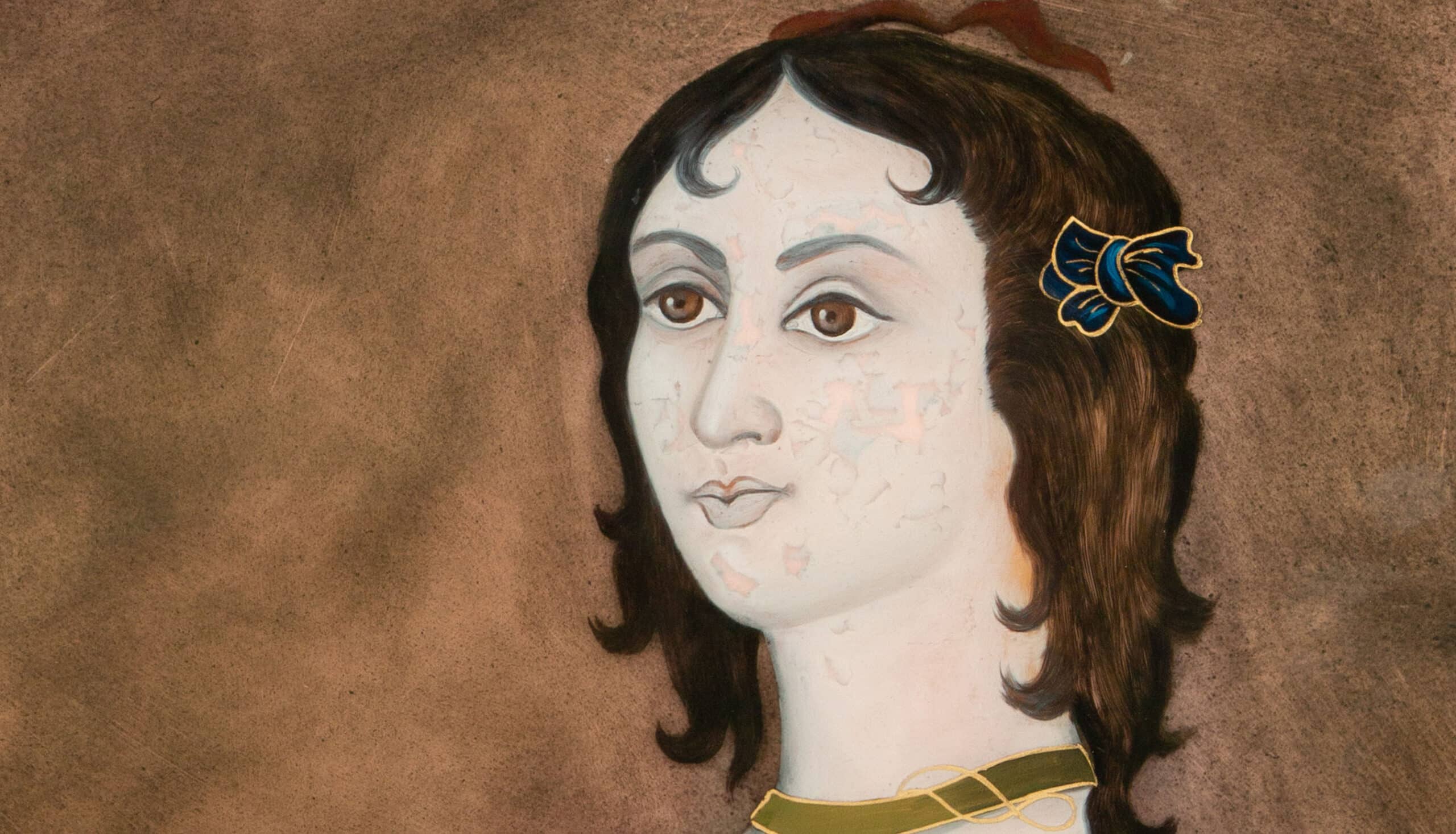 Anglo-Indian School: Églomisé Portrait, 19th Century