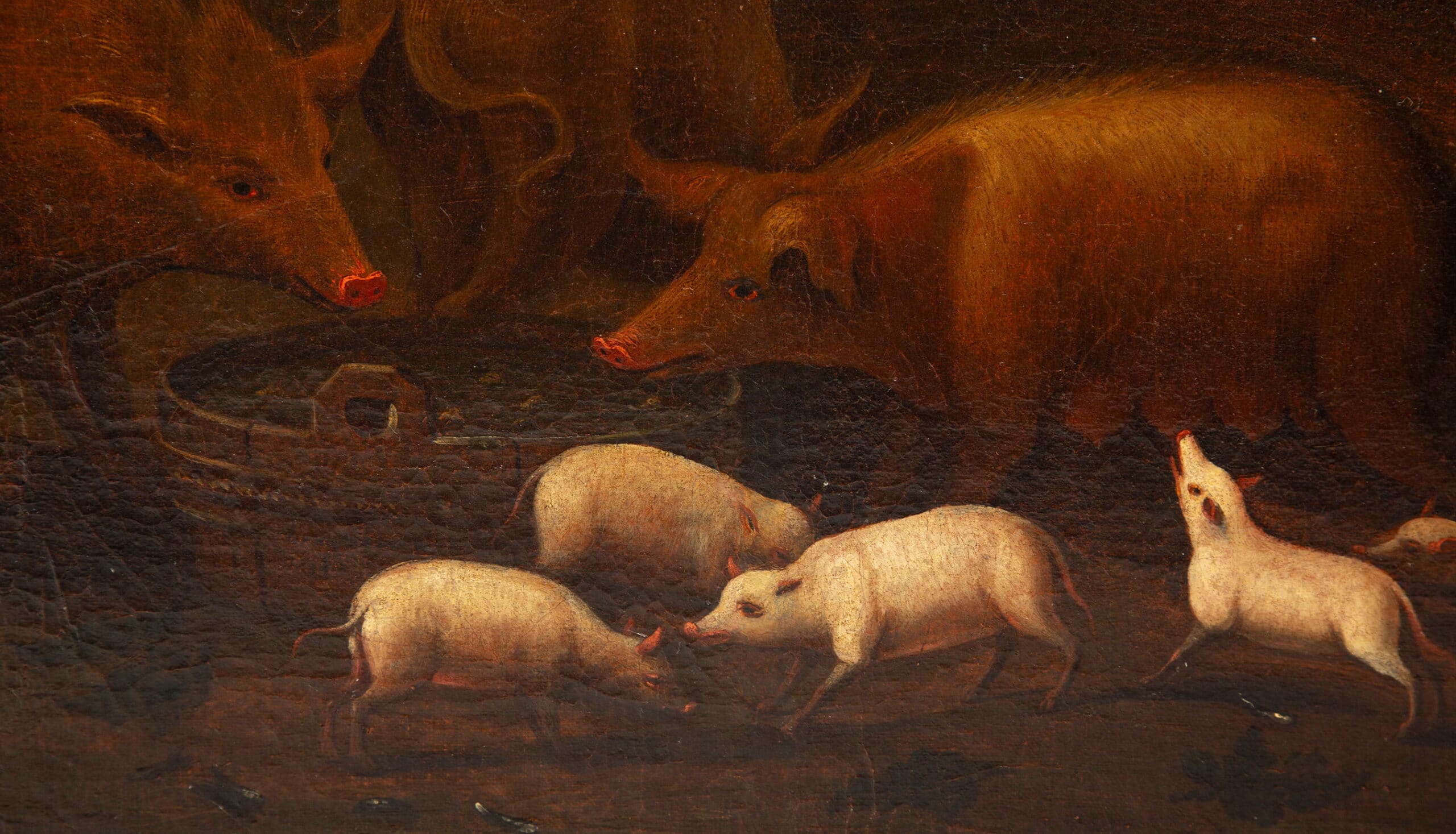 Circle of Paulus Potter, The Delight of the Pigs, 17th Century Dutch Golden Age