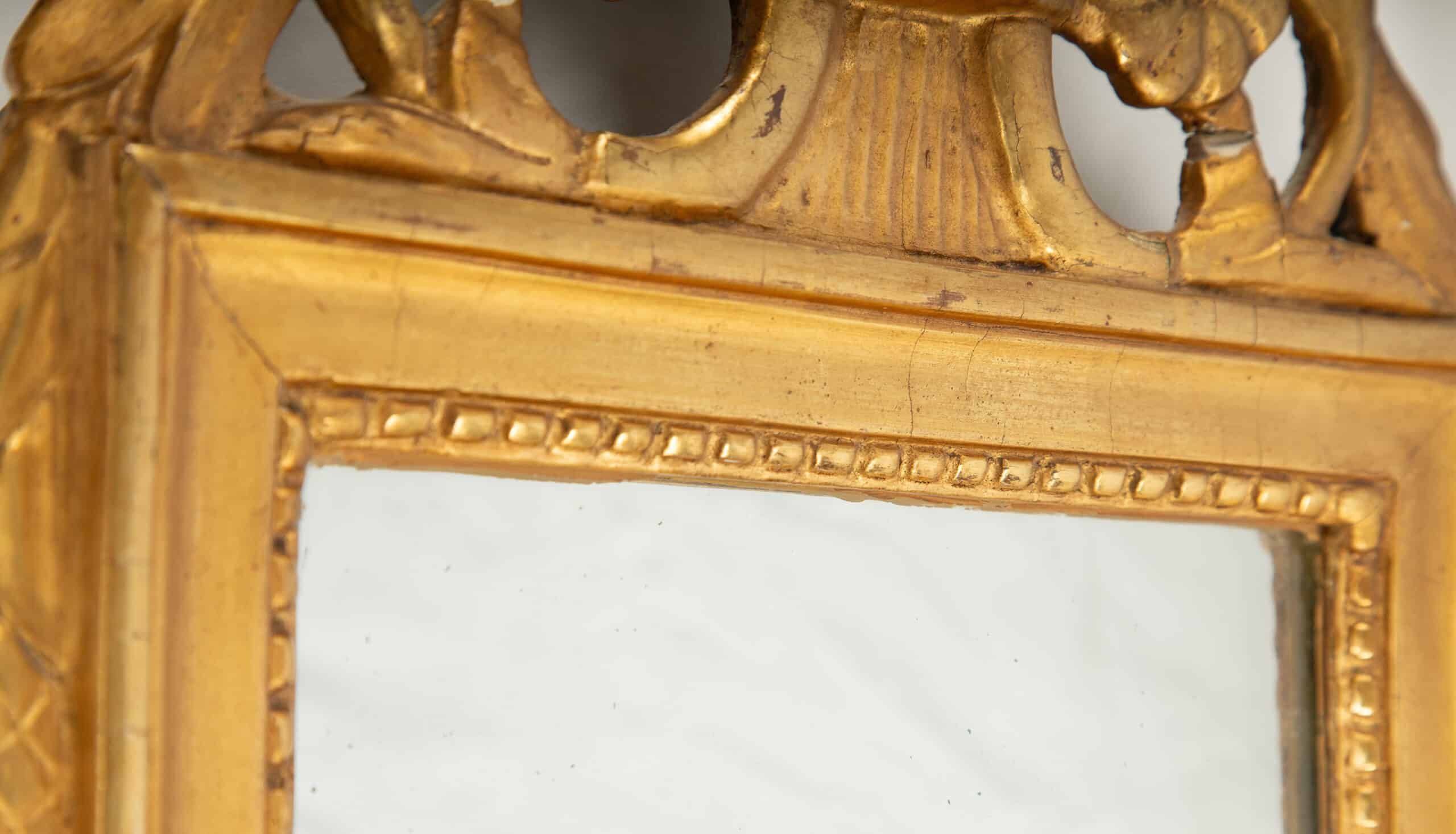 Timeless Reflections: 19th Century Neoclassical Giltwood Mirror