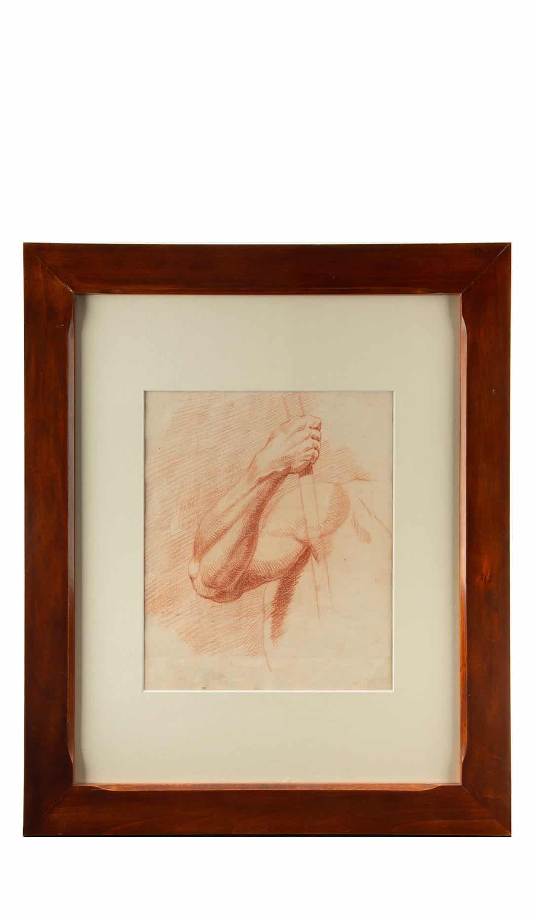 Sanguine Academic Study of a Male Arm, 18th Century