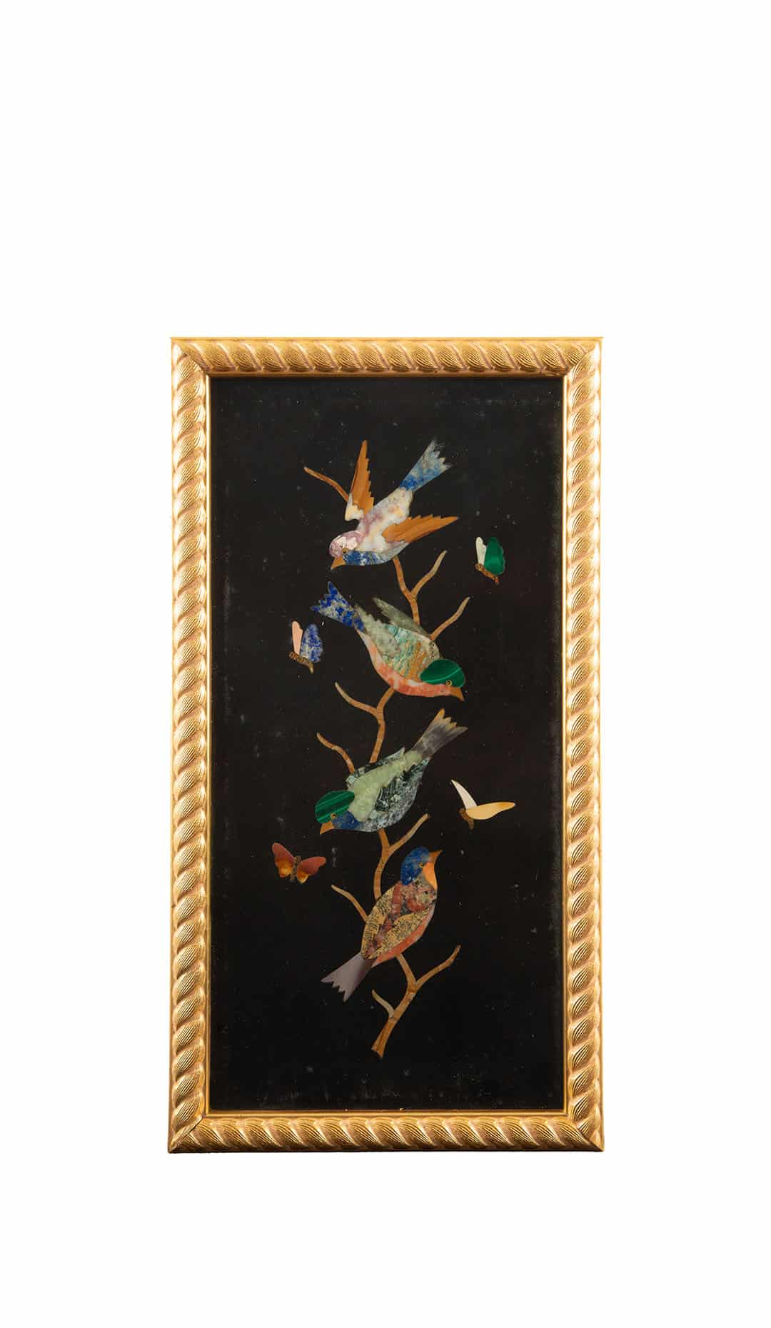 19th Century Grand Tour Pietra Dura of a Birds and Butterflies