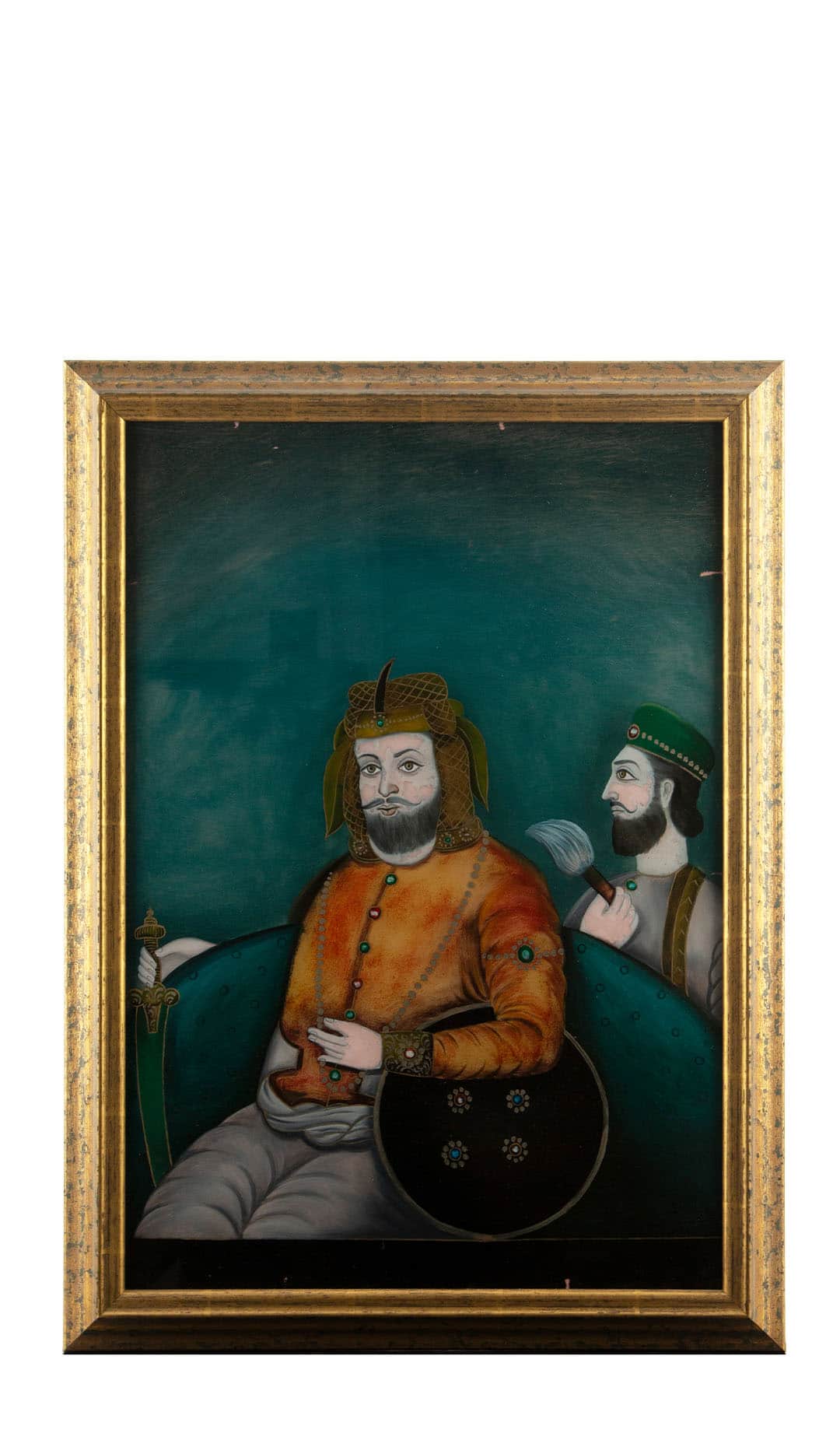 Anglo-Indian School: Églomisé Portrait, 19th Century