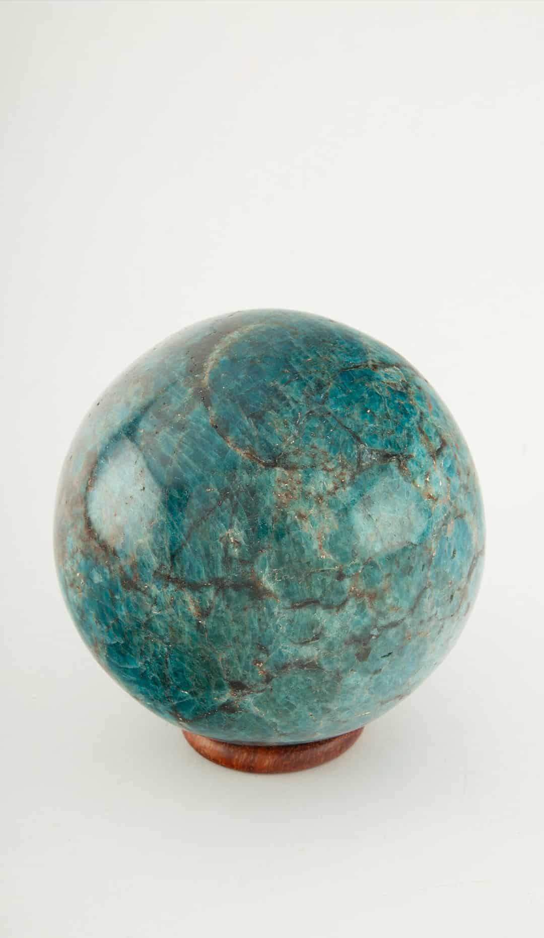 Blue Apatite Sphere 4