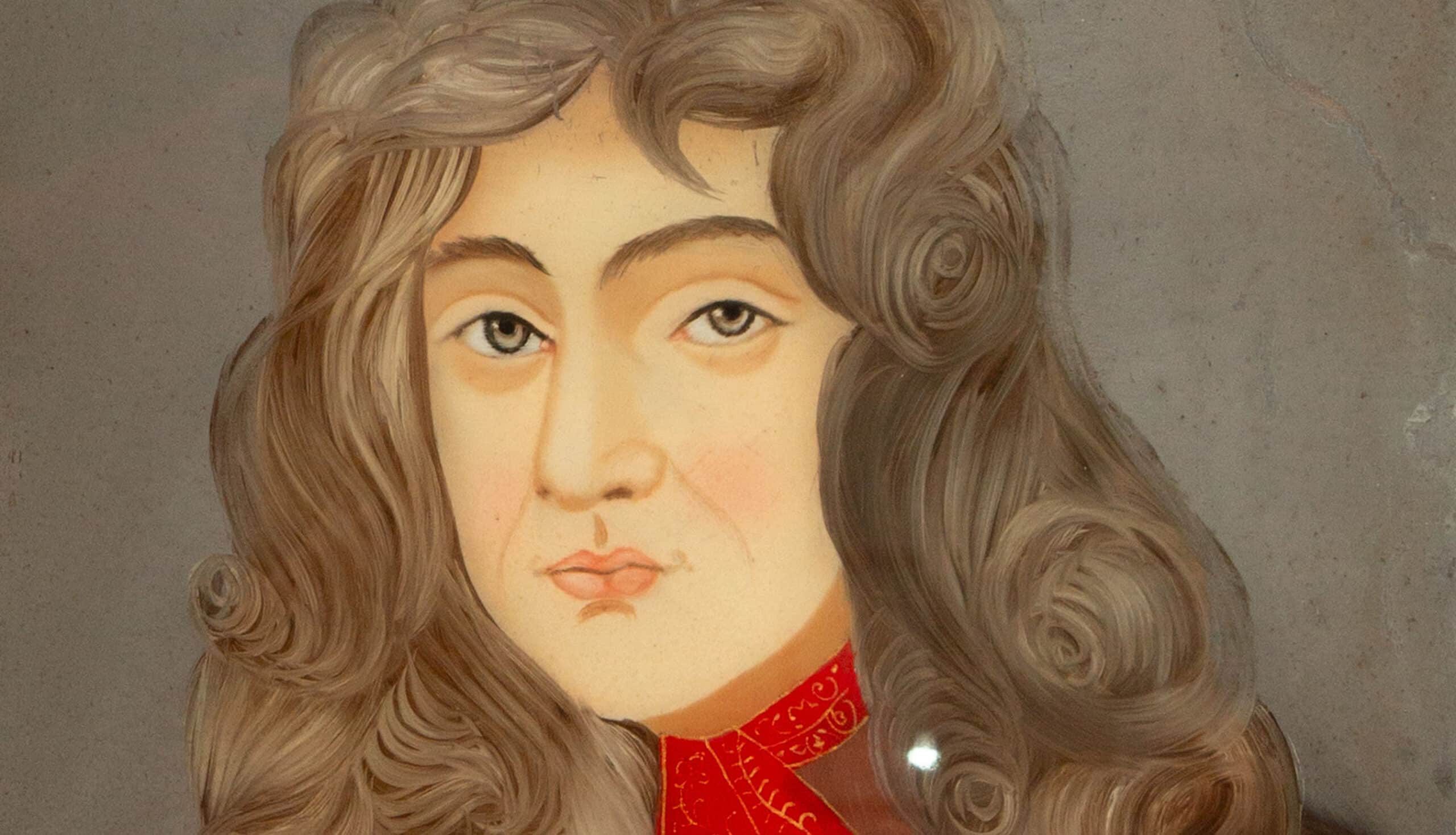 Anglo-Indian School: Églomisé Portrait, 19th Century