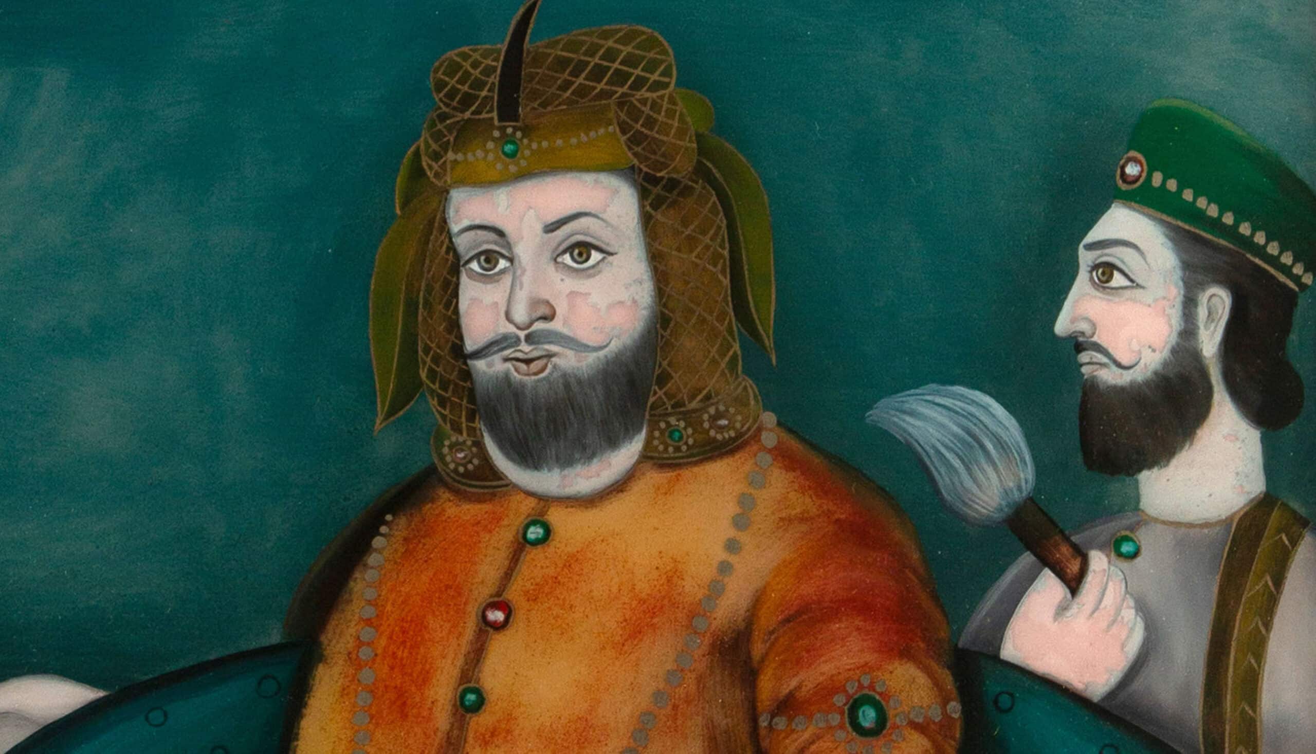 Anglo-Indian School: Églomisé Portrait, 19th Century